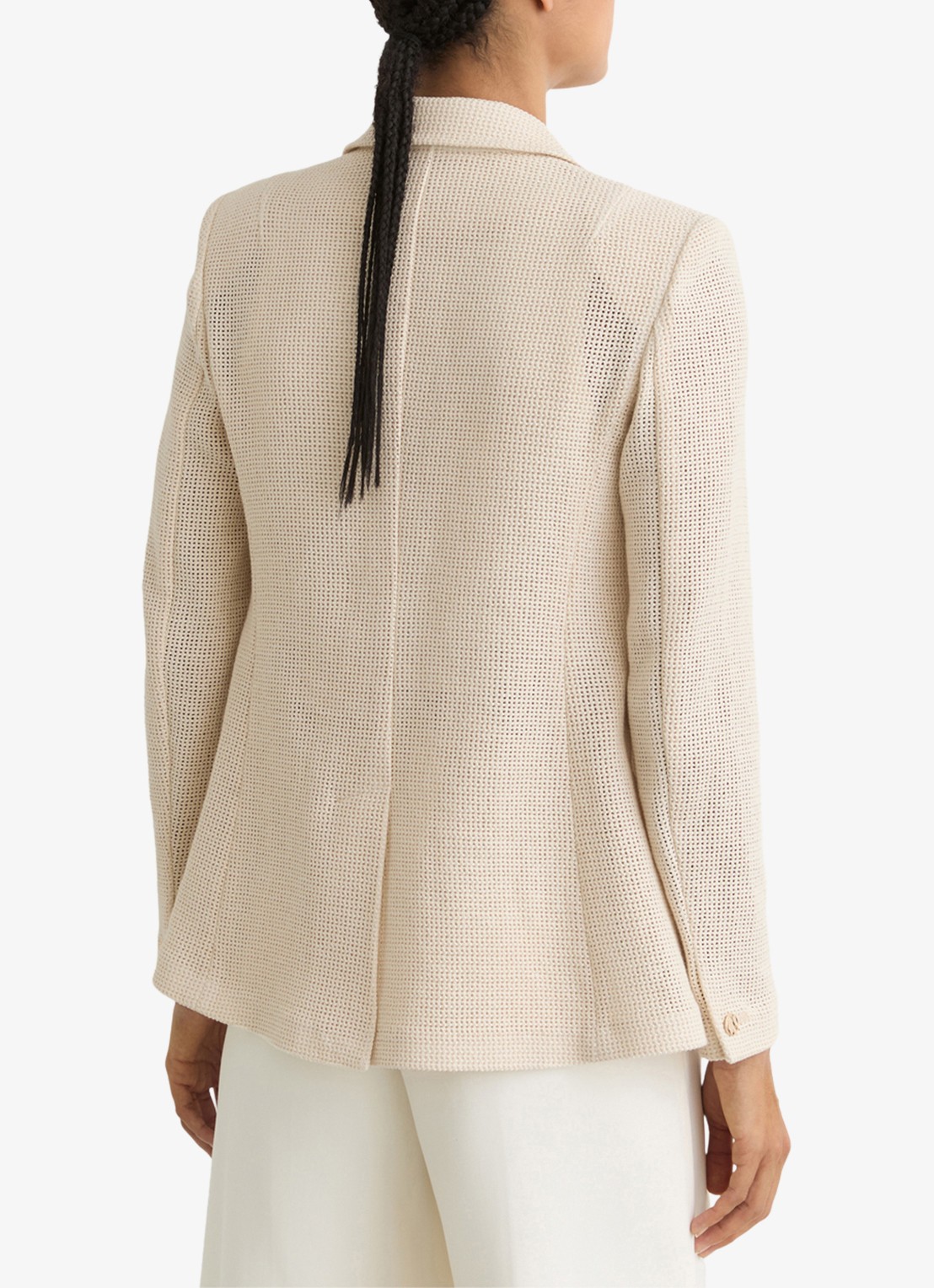Reiss Fiore double breasted blazer met klepzakken - achterkant 6 beige