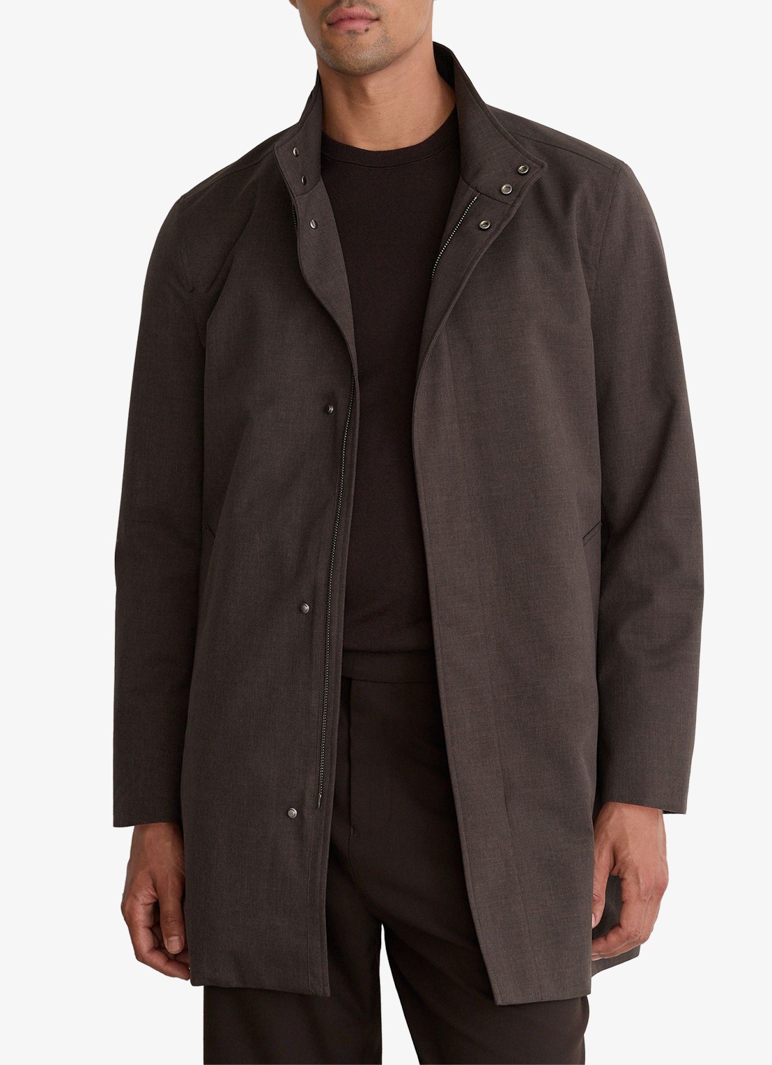 Reiss Flaye parka met uitneembare voering en steekzakken - detail 3 donkerbruin