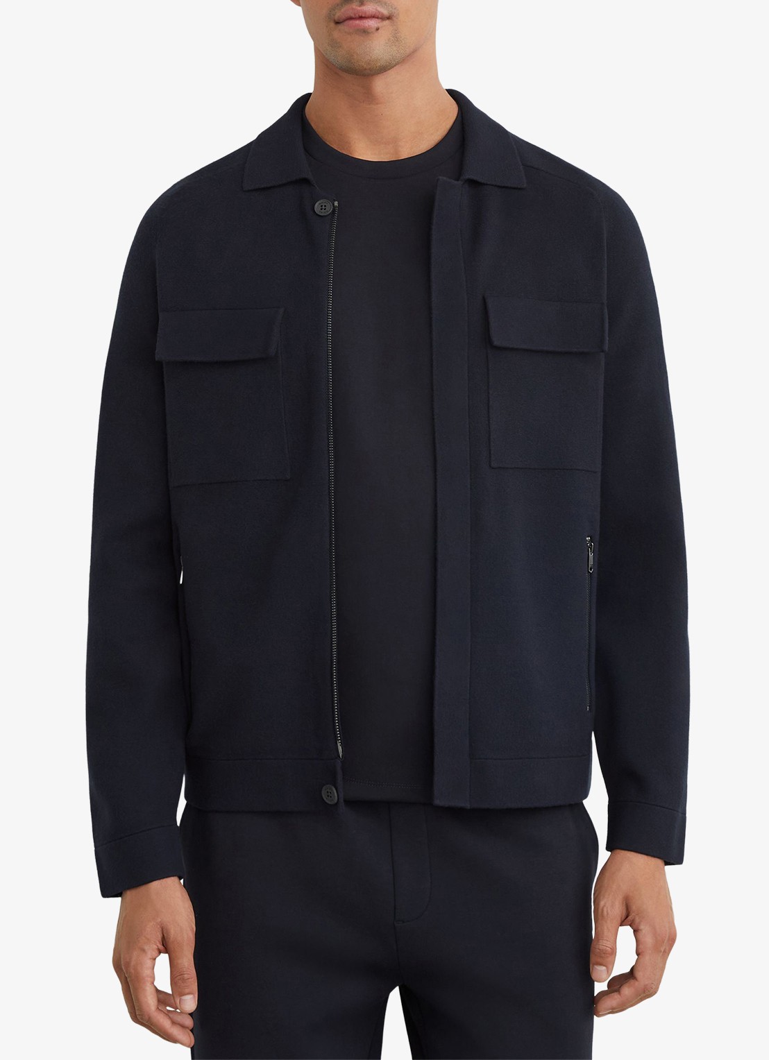 Reiss Fleetwood jack met borstzakken - detail navy / blauw