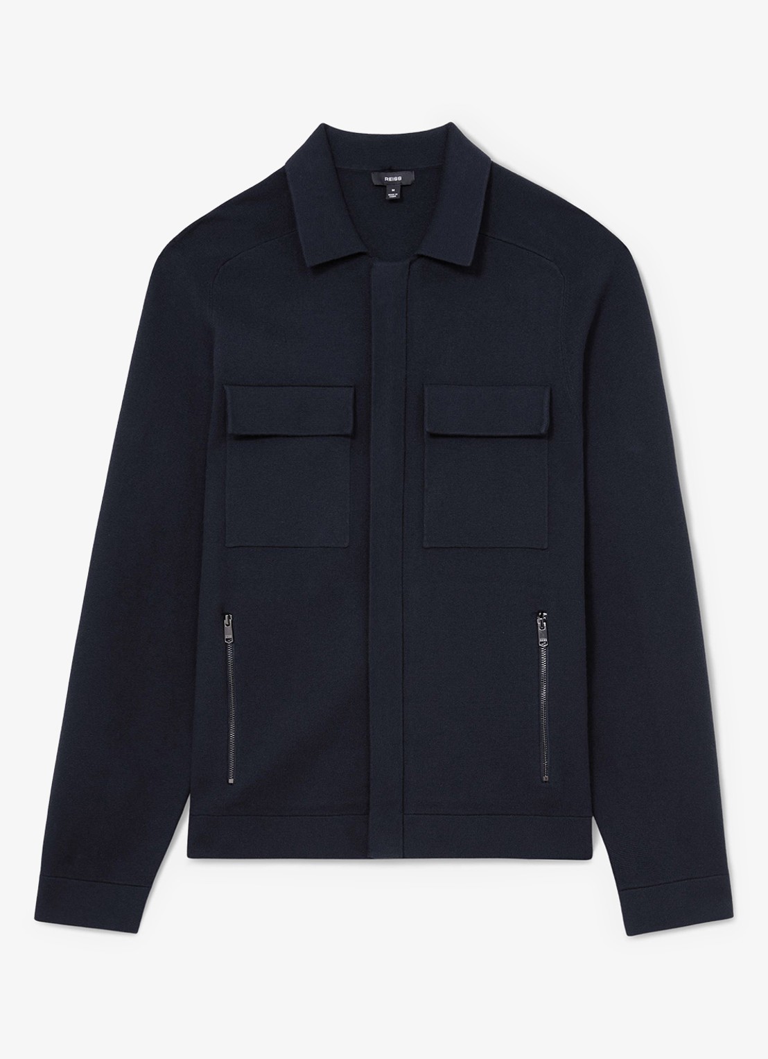 Reiss Fleetwood jack met borstzakken - voorkant 5 navy / blauw