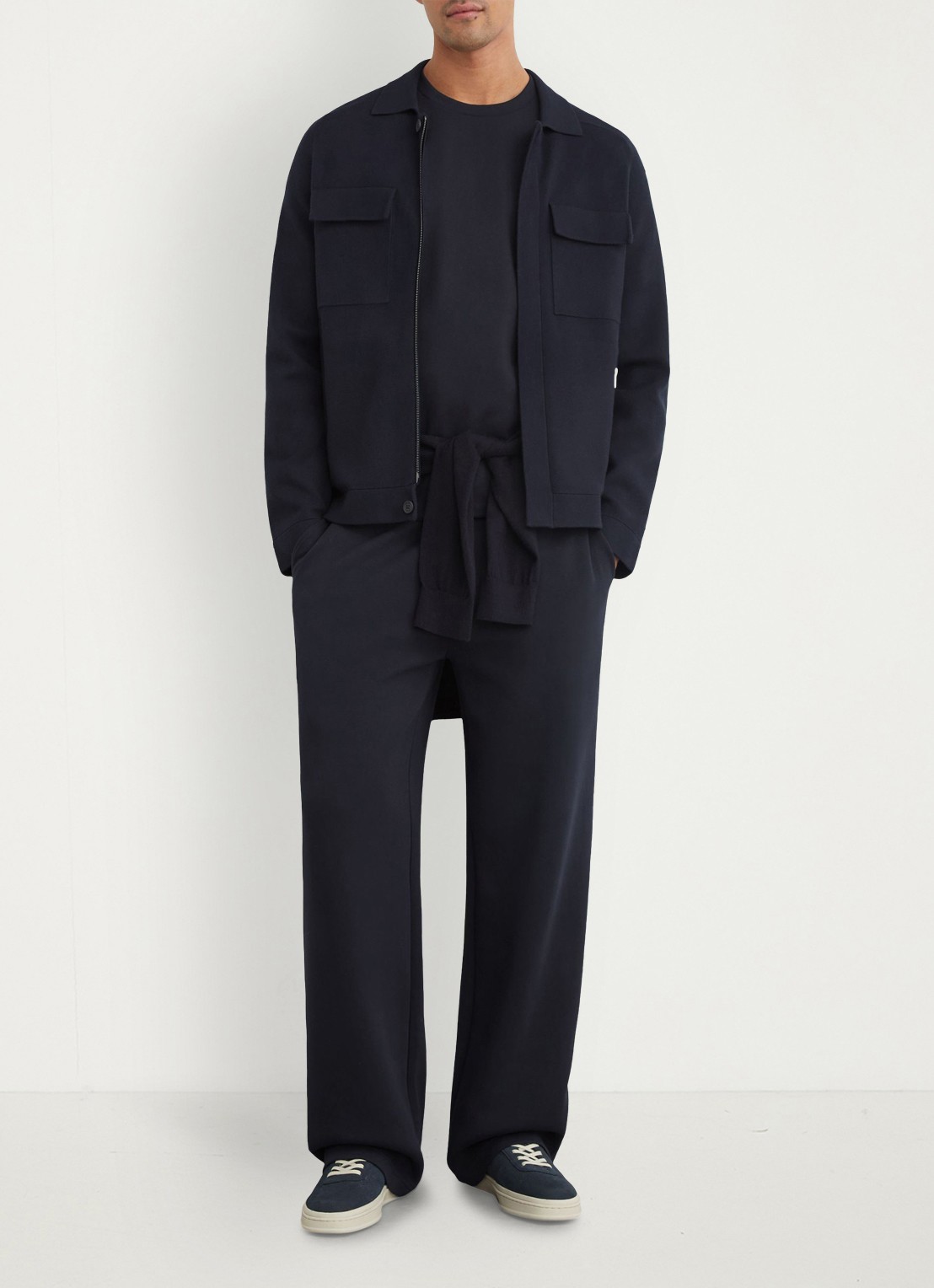 Reiss Fleetwood jack met borstzakken - voorkant 6 navy / blauw
