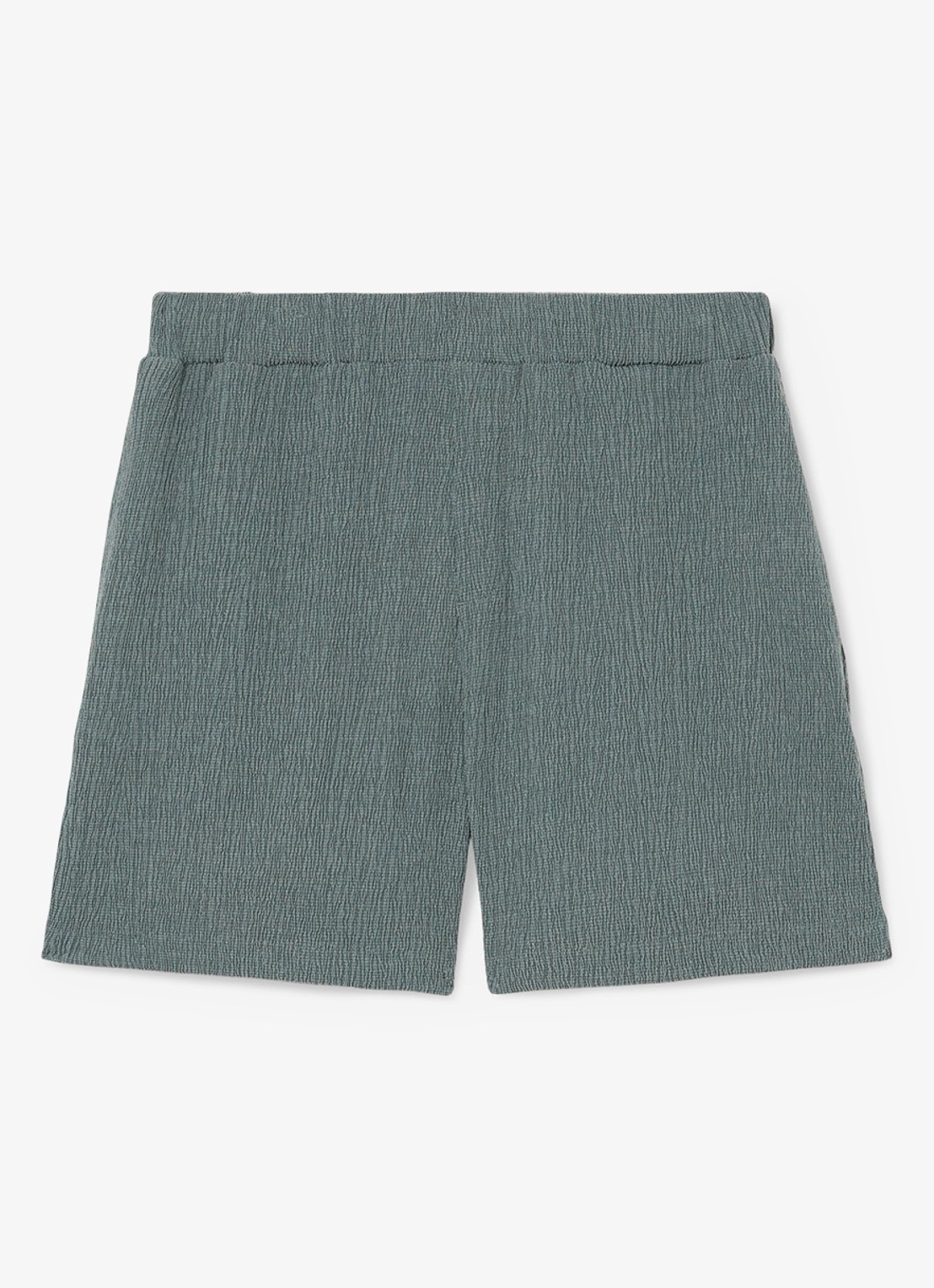 Reiss Flint regular fit korte broek met structuur - voorkant dark sage / groen