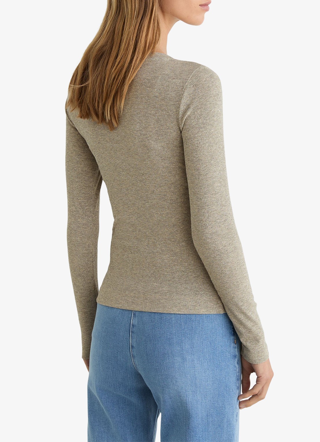 Reiss Fliss top met asymmetrische hals - achterkant 4 goud