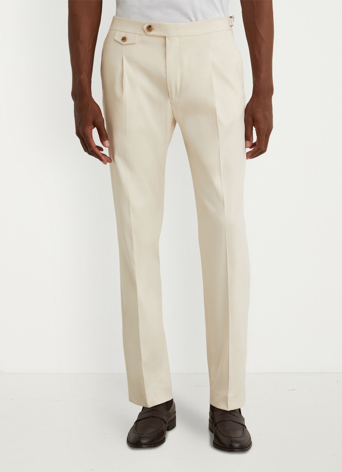 Reiss Float tapered fit pantalon met steekzakken - detail 3 beige