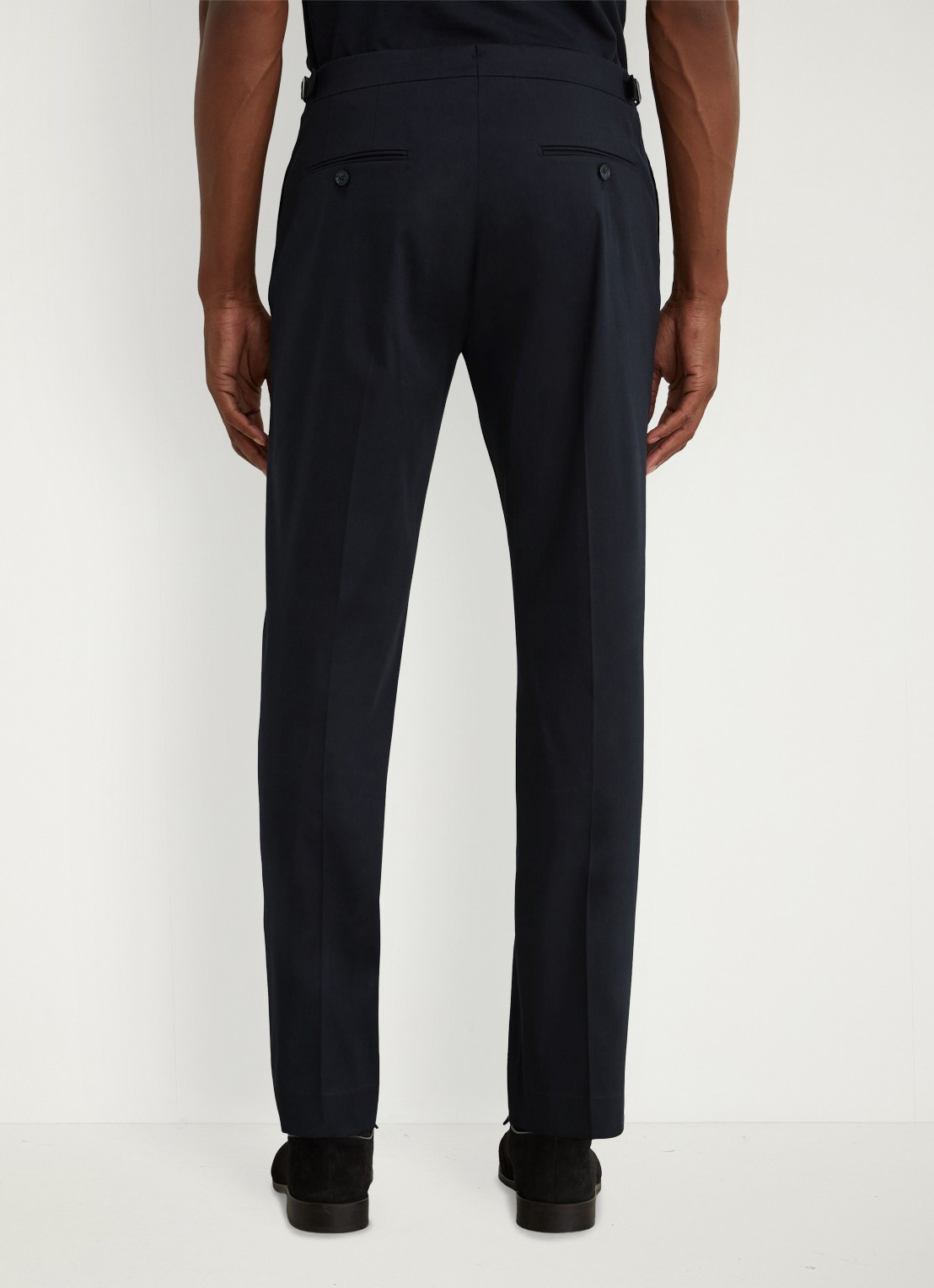 Reiss Float tapered fit pantalon met steekzakken - achterkant 3 navy / blauw