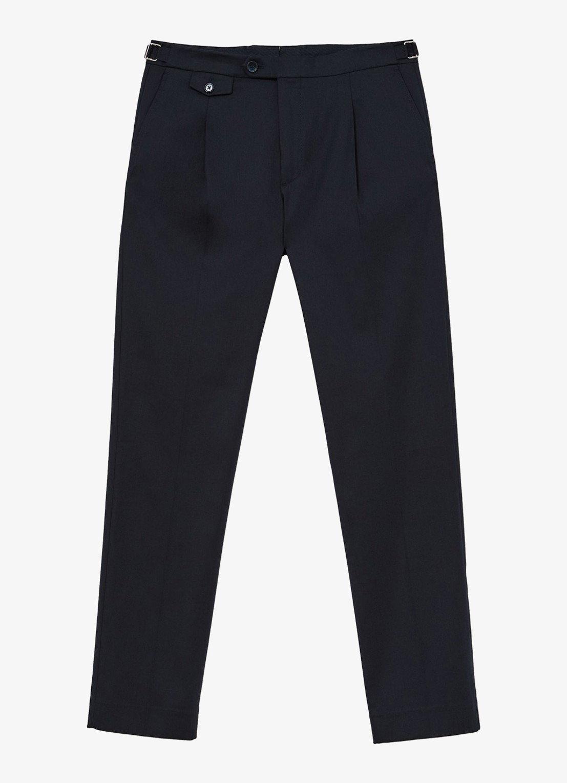 Reiss Float tapered fit pantalon met steekzakken - voorkant navy / blauw