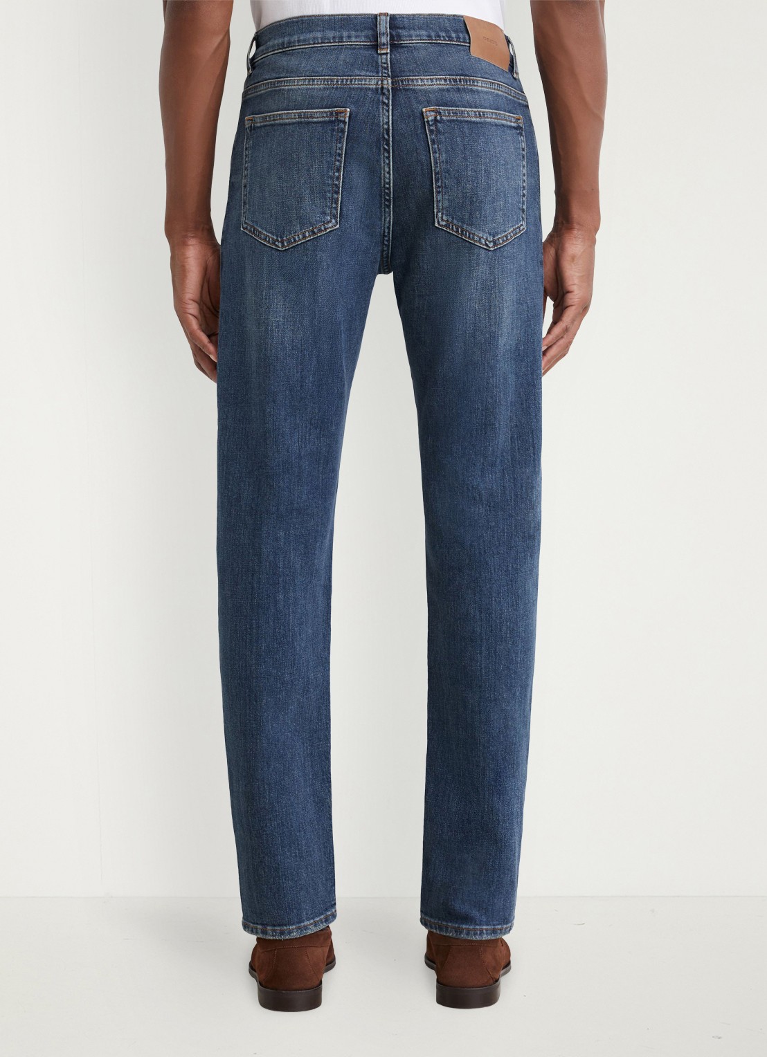 Reiss Floyd slim fit jeans met steekzakken - achterkant 3 donkerblauw