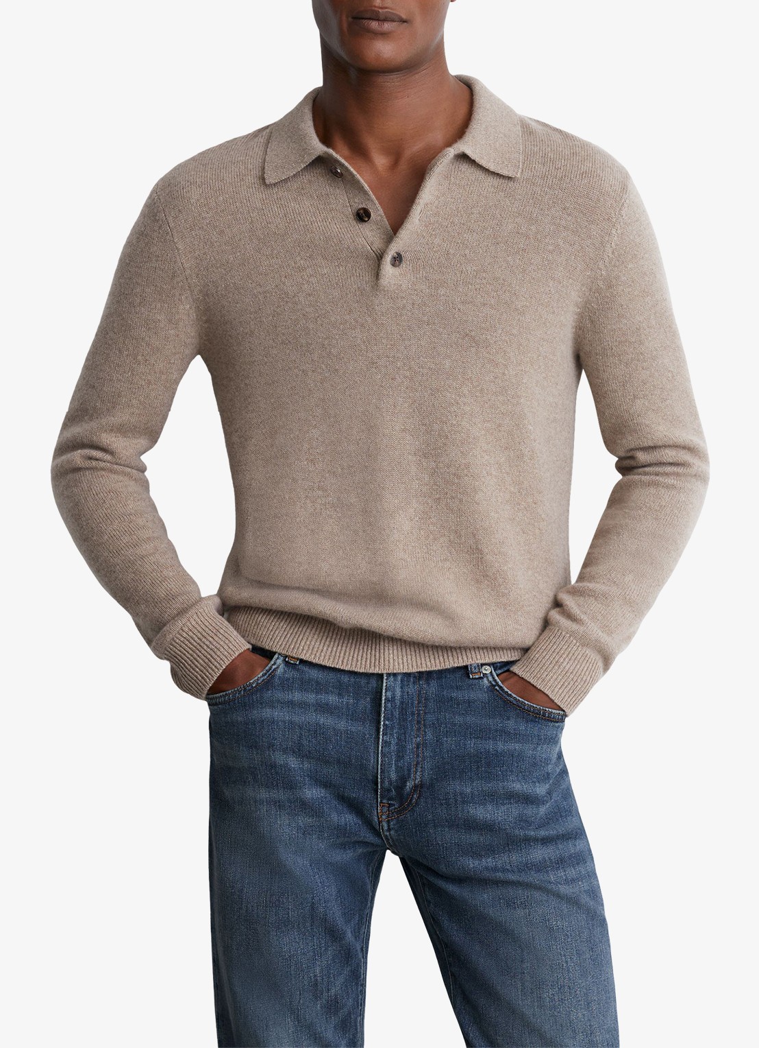 Reiss Floyd slim fit jeans met steekzakken - detail 6 donkerblauw
