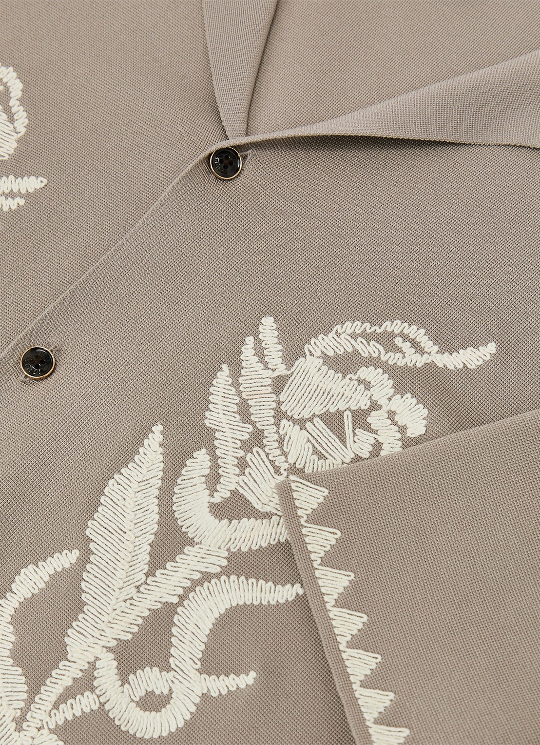 Reiss Folia overhemd met borduring - detail 6 beige