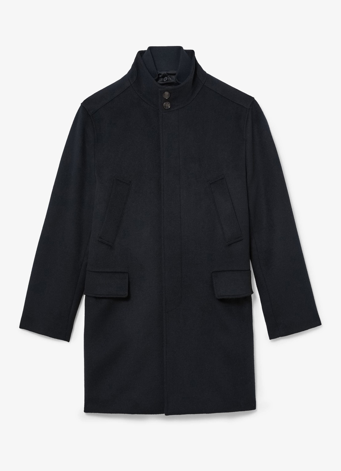 Reiss Fossil single-breasted mantel met gilet-inzet in wolblend - voorkant 5 navy / blauw