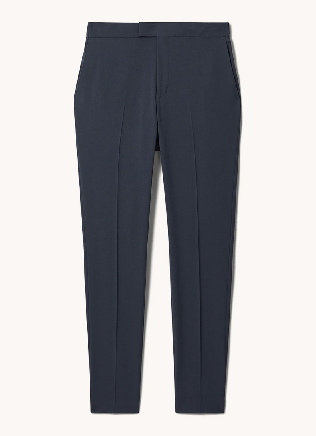 Reiss Found relaxed fit pantalon met steekzakken - voorkant airforce blue / blauw