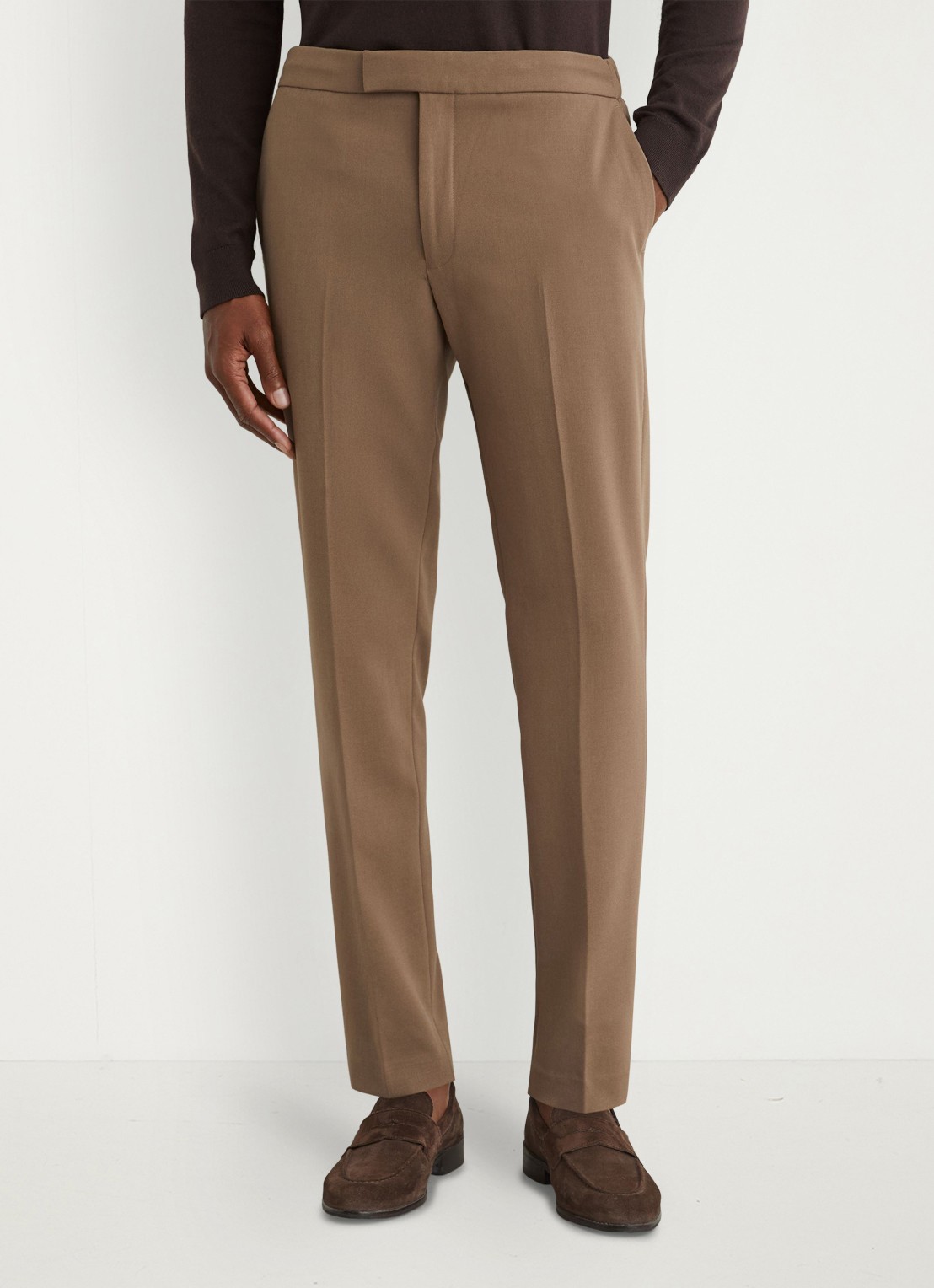 Reiss Found slim fit pantalon met steekzakken - detail 4 lichtbruin