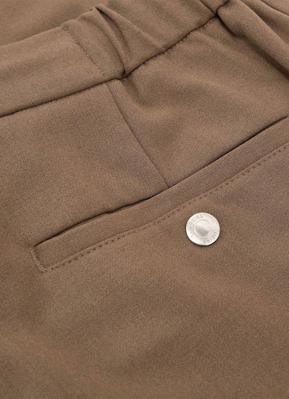 Reiss Found slim fit pantalon met steekzakken - detail 7 lichtbruin