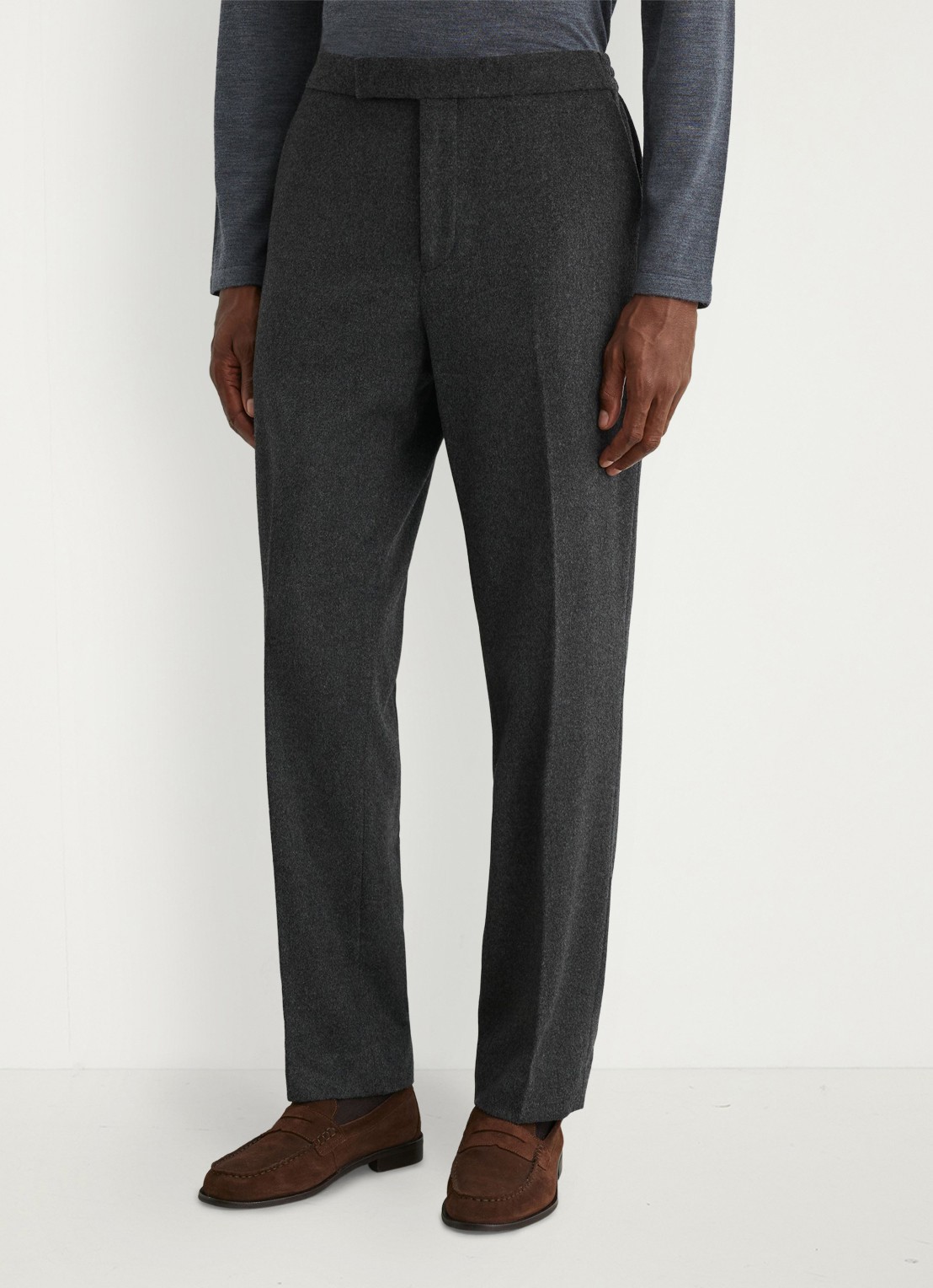 Reiss Found tailored fit pantalon in wolblend - detail donkergrijs