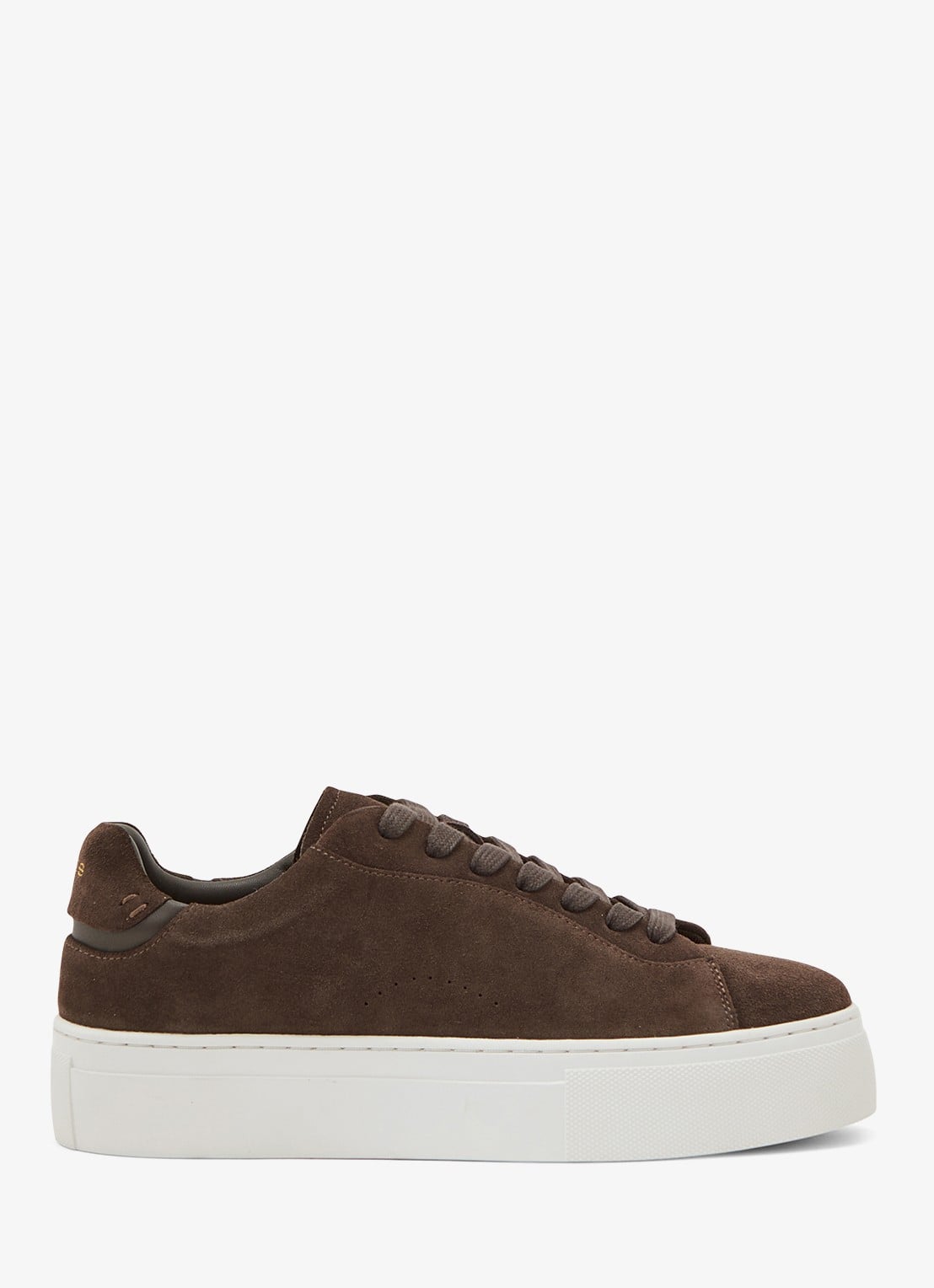 Reiss Francesca sneaker met suède detail - voorkant bruin