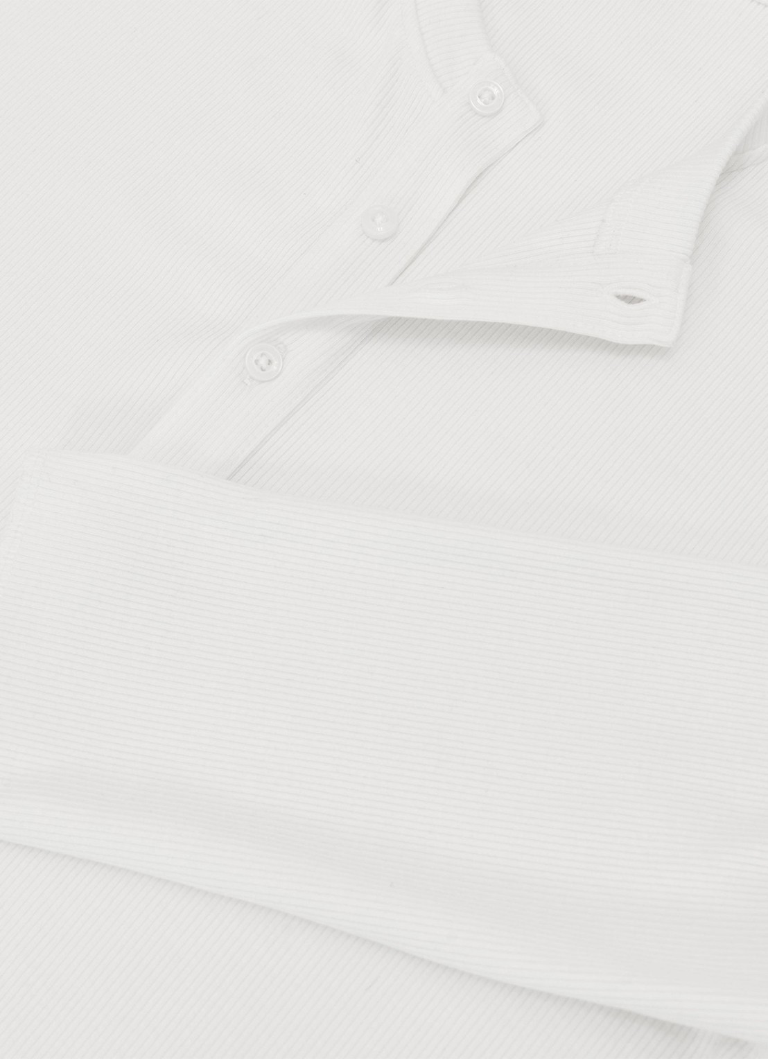 Reiss Francisco longsleeve met ribstructuur - detail 5 wit
