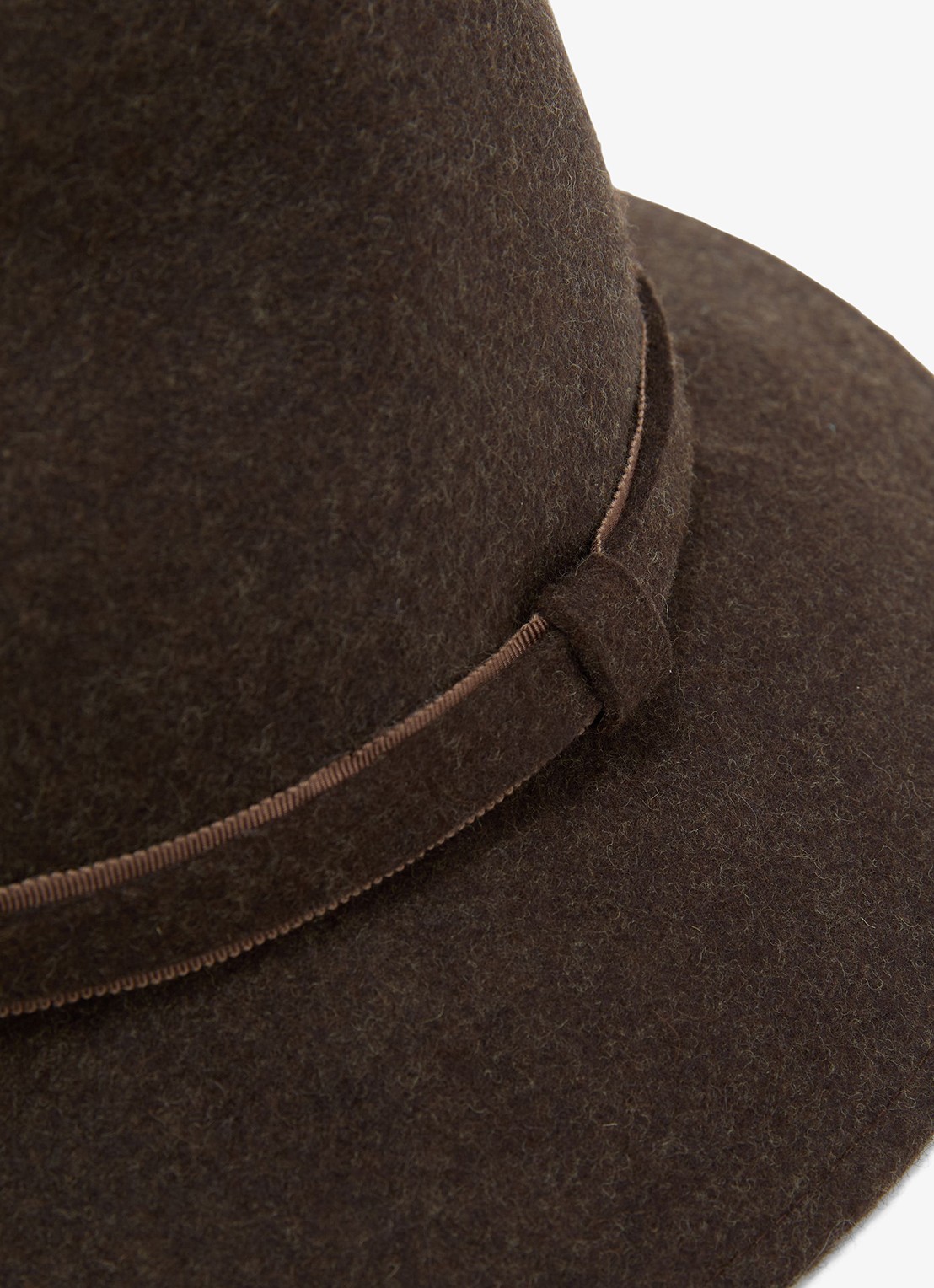 Reiss Frankie fedora van wol - detail 4 chocoladebruin