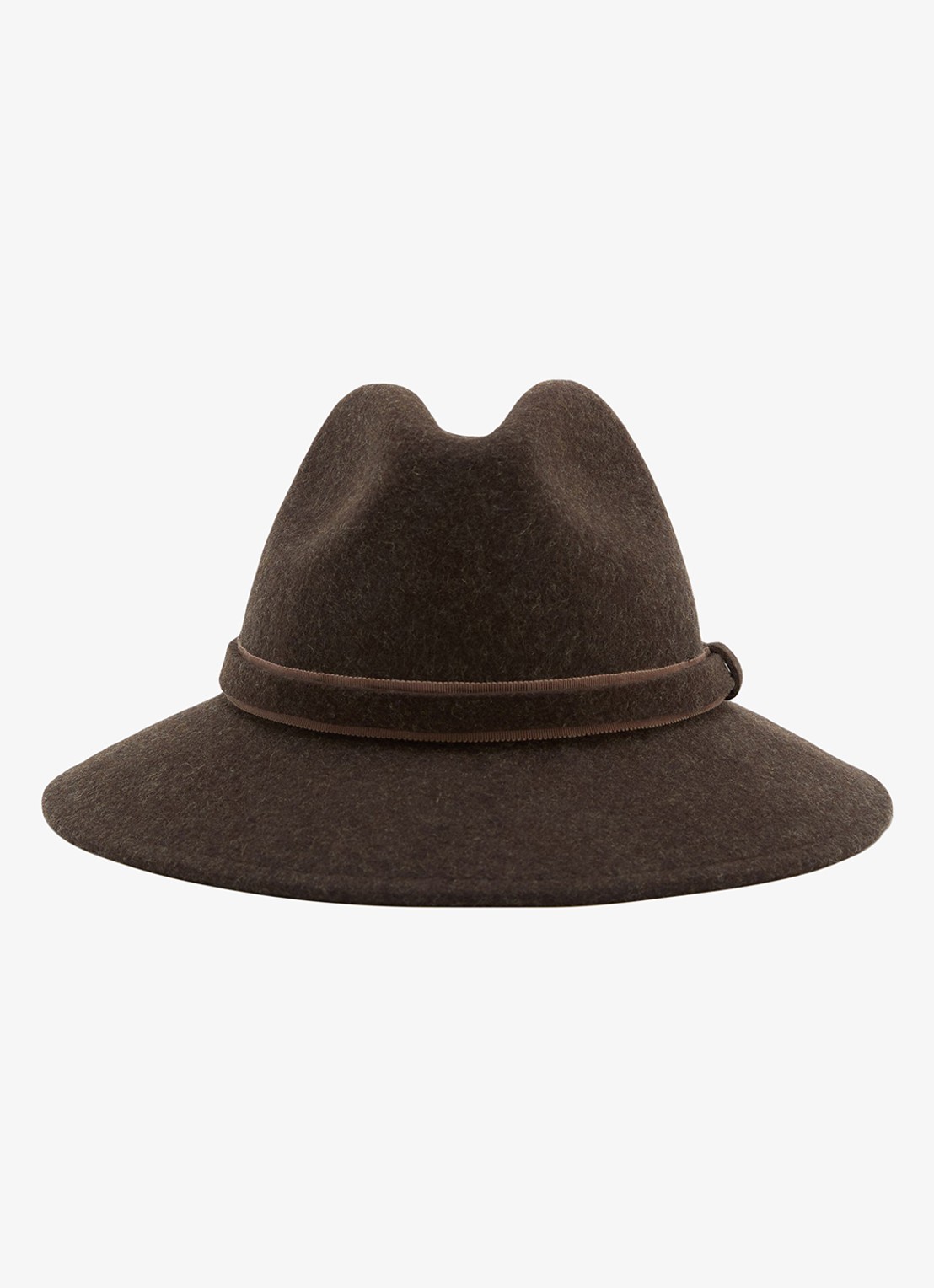 Reiss Frankie fedora van wol - voorkant 5 chocoladebruin