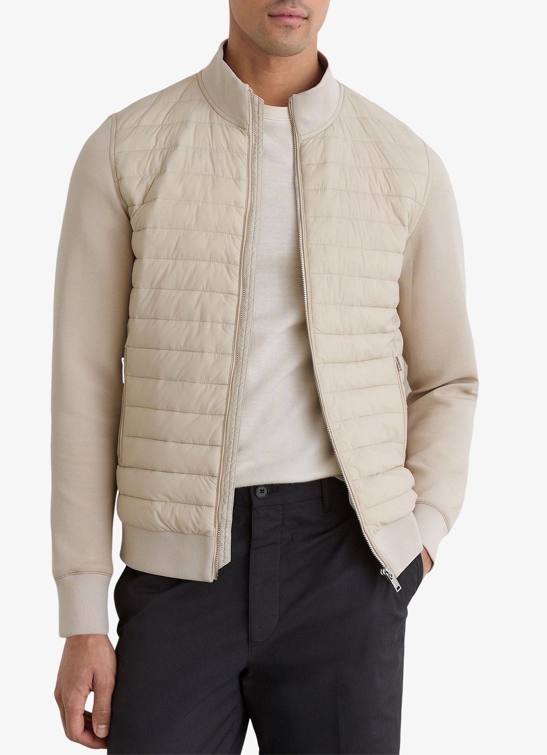 Reiss Freddie jack met steekzakken - detail creme
