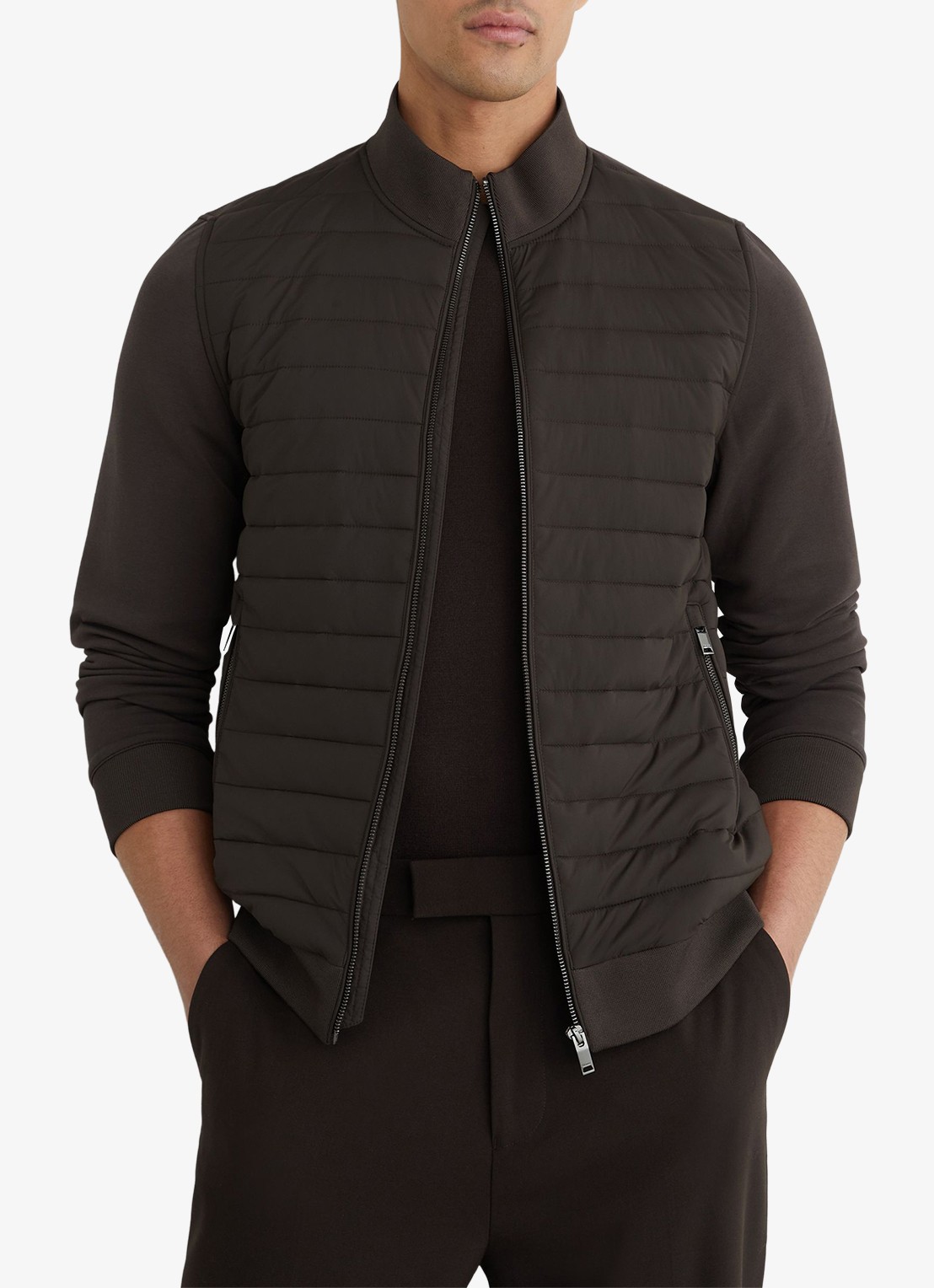 Reiss Freddie jack met steekzakken - detail 4 bruin