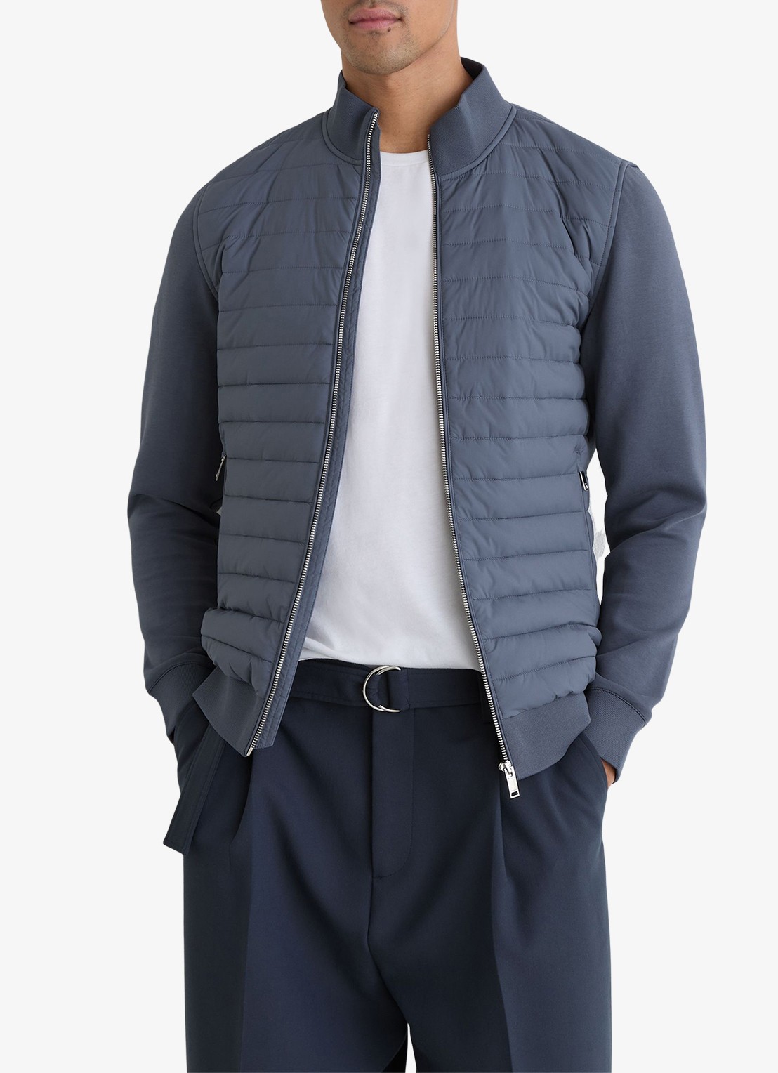 Reiss Freddie jack met steekzakken - detail 2 airforce blue / blauw