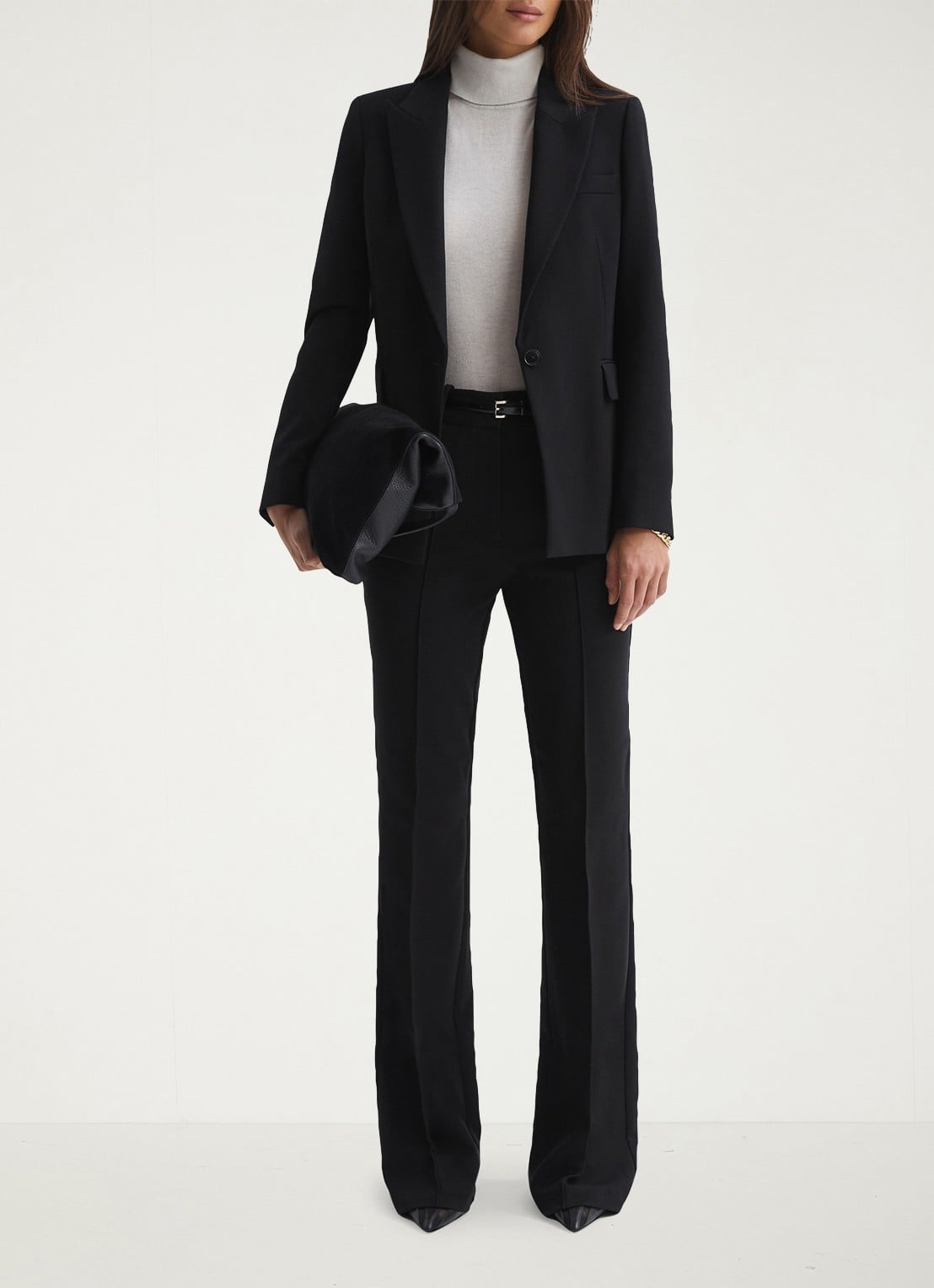 Reiss Gabi blazer met klepzakken - voorkant 2 black / zwart
