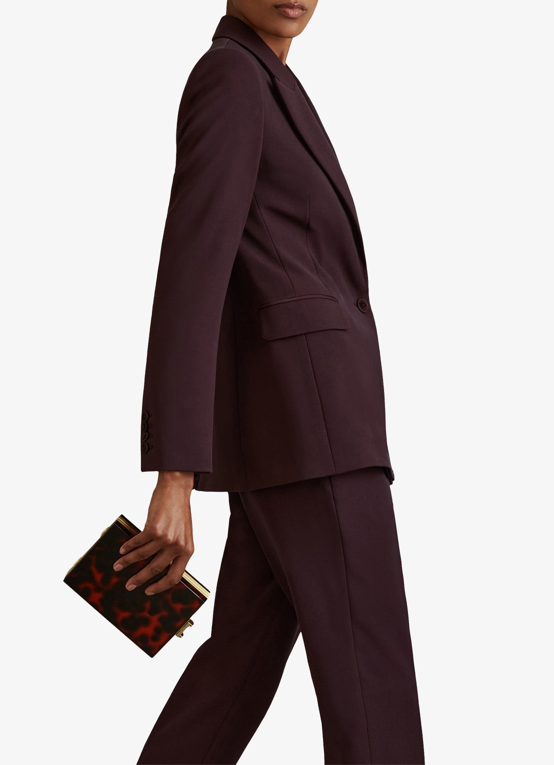 Reiss Gabi blazer met klepzakken - detail 4 aubergine