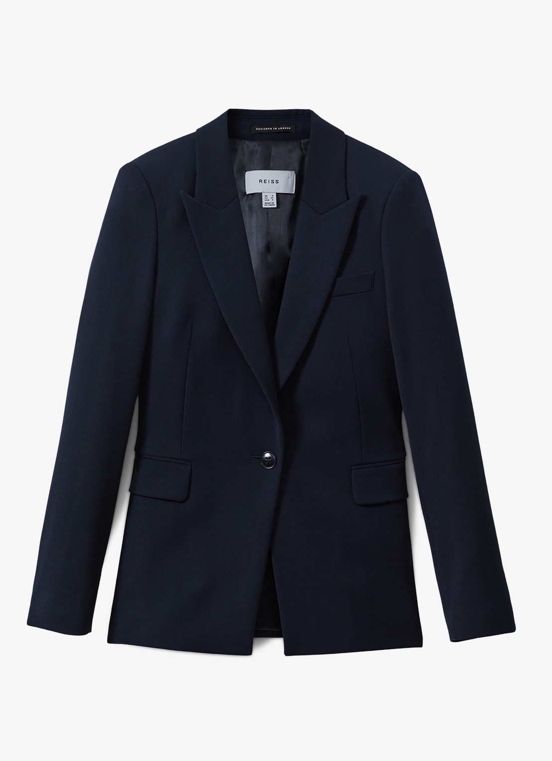 Reiss Gabi blazer met klepzakken - voorkant 3 donkerblauw