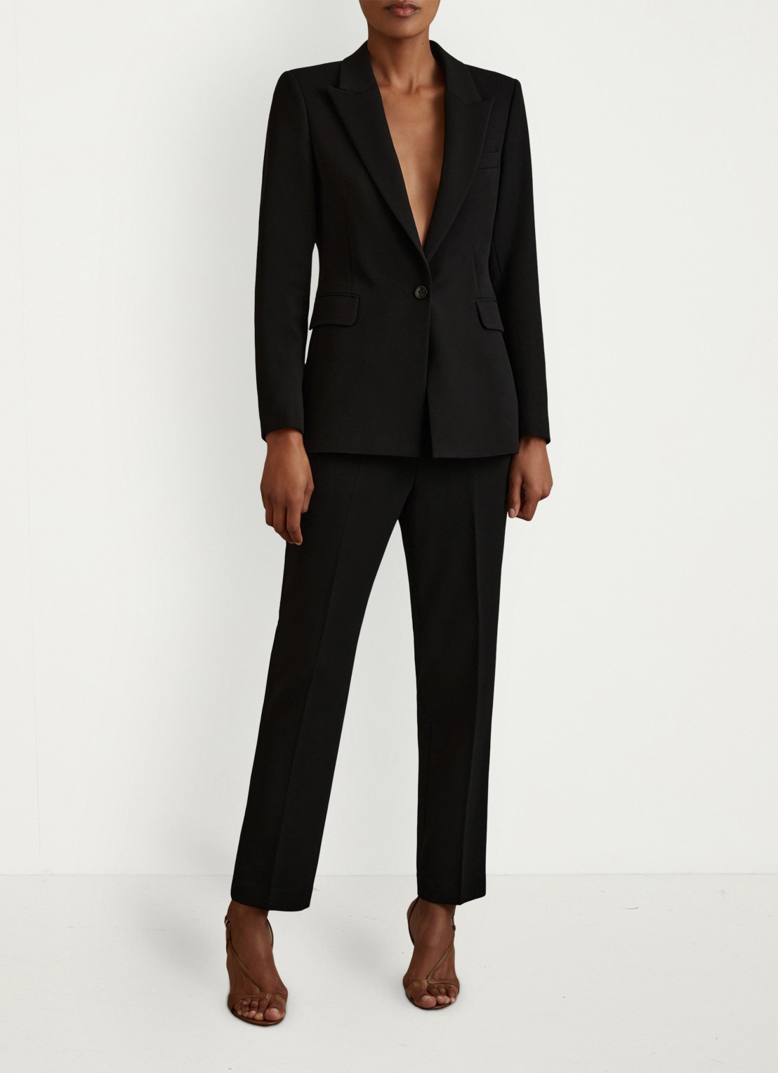 Reiss Gabi high waist slim fit chino - detail 3 black / zwart