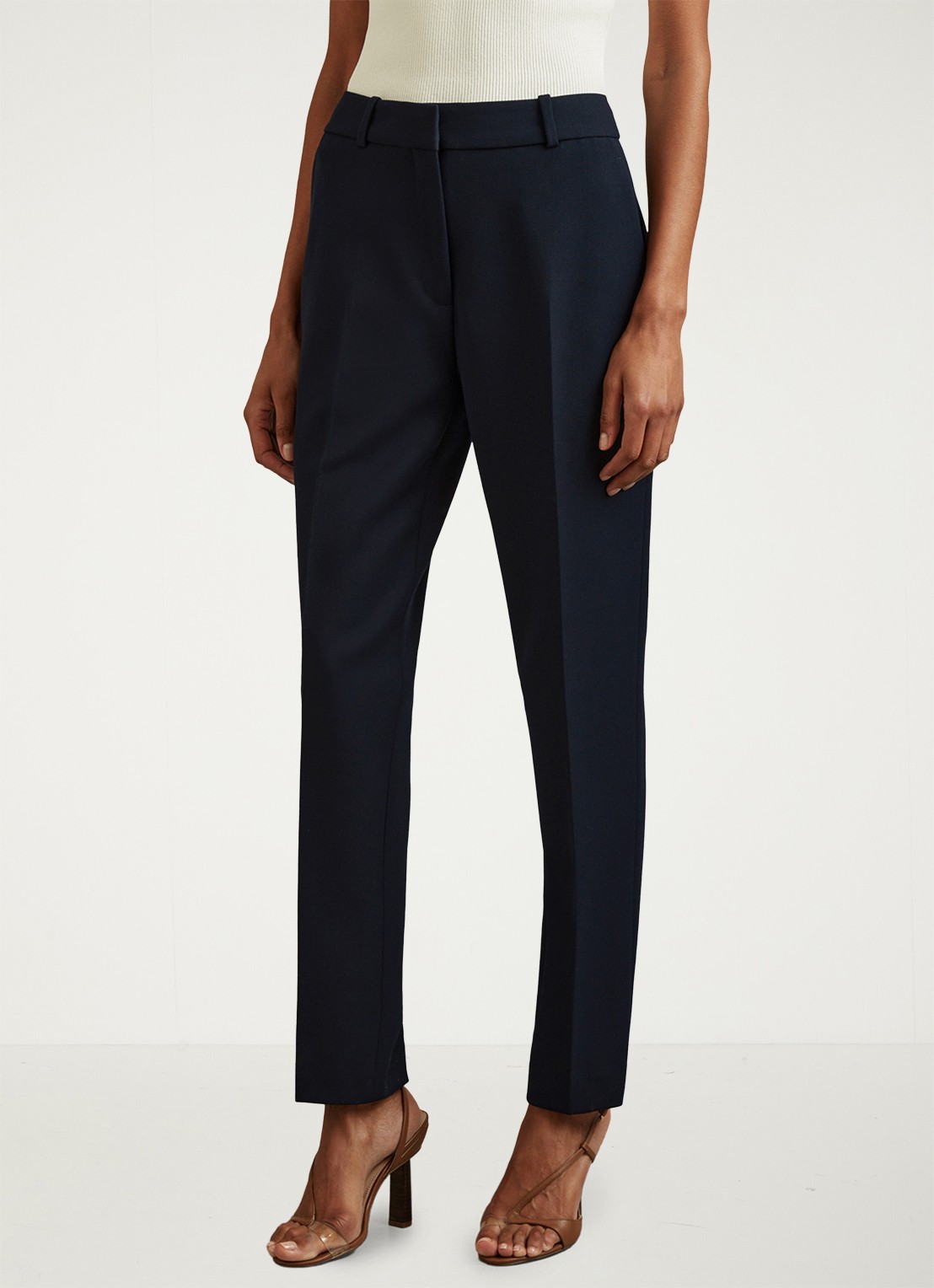 Reiss Gabi high waist slim fit chino - detail 4 donkerblauw