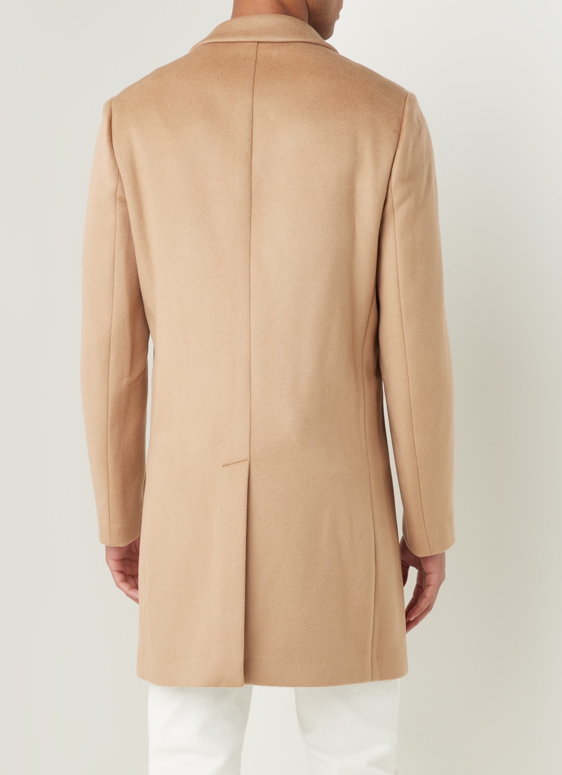 Reiss Gable mantel in wolblend met steekzakken - achterkant 4 camel