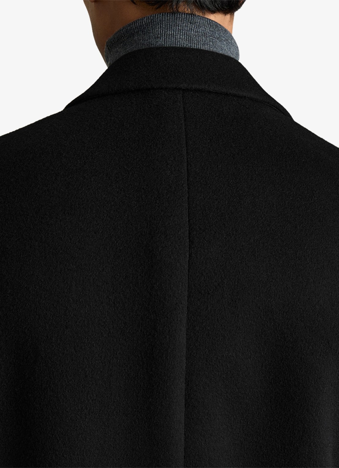 Reiss Gable mantel in wolblend - detail 6 black / zwart