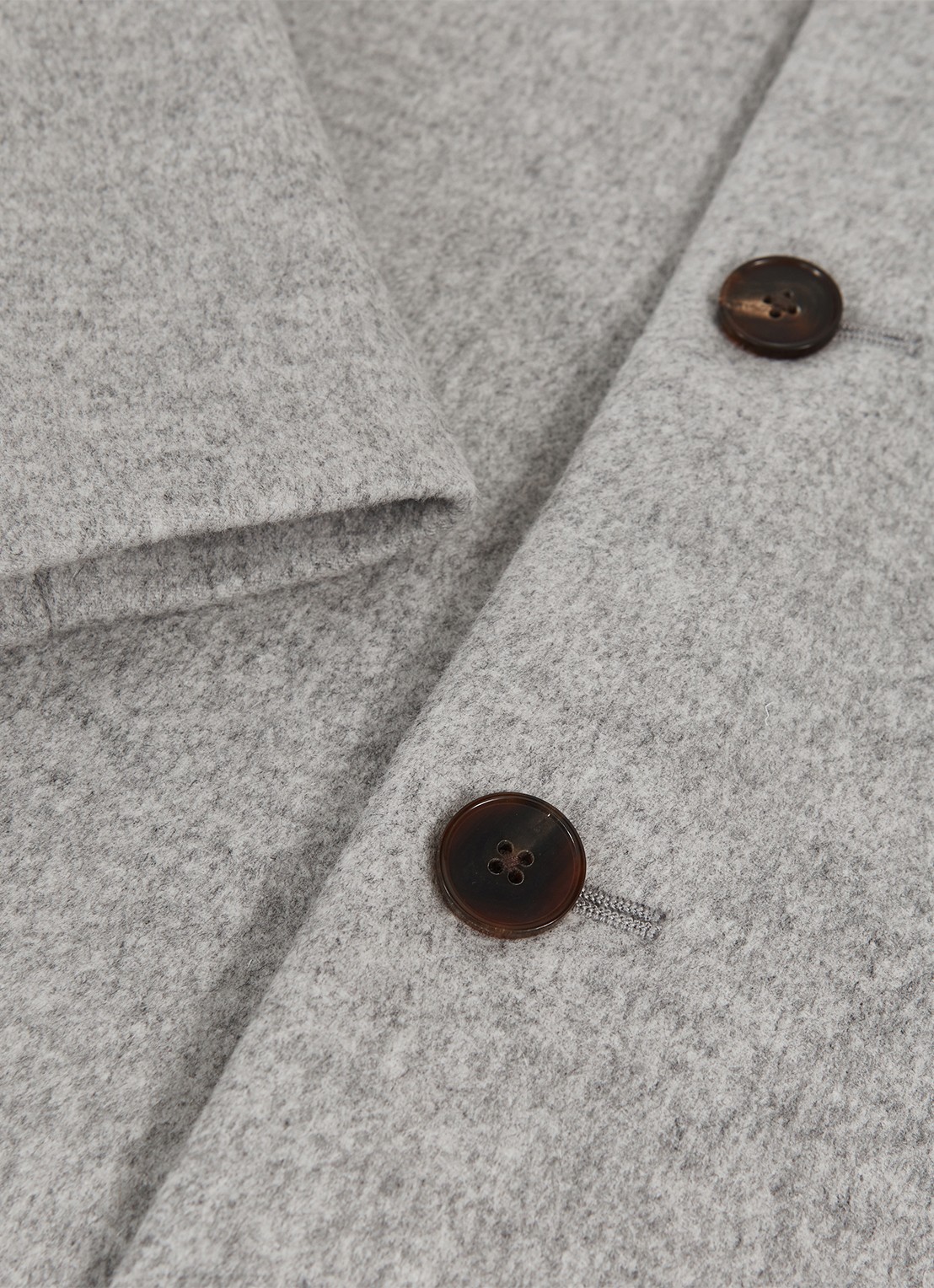 Reiss Gable mantel in wolblend - detail 3 soft grey / grijs