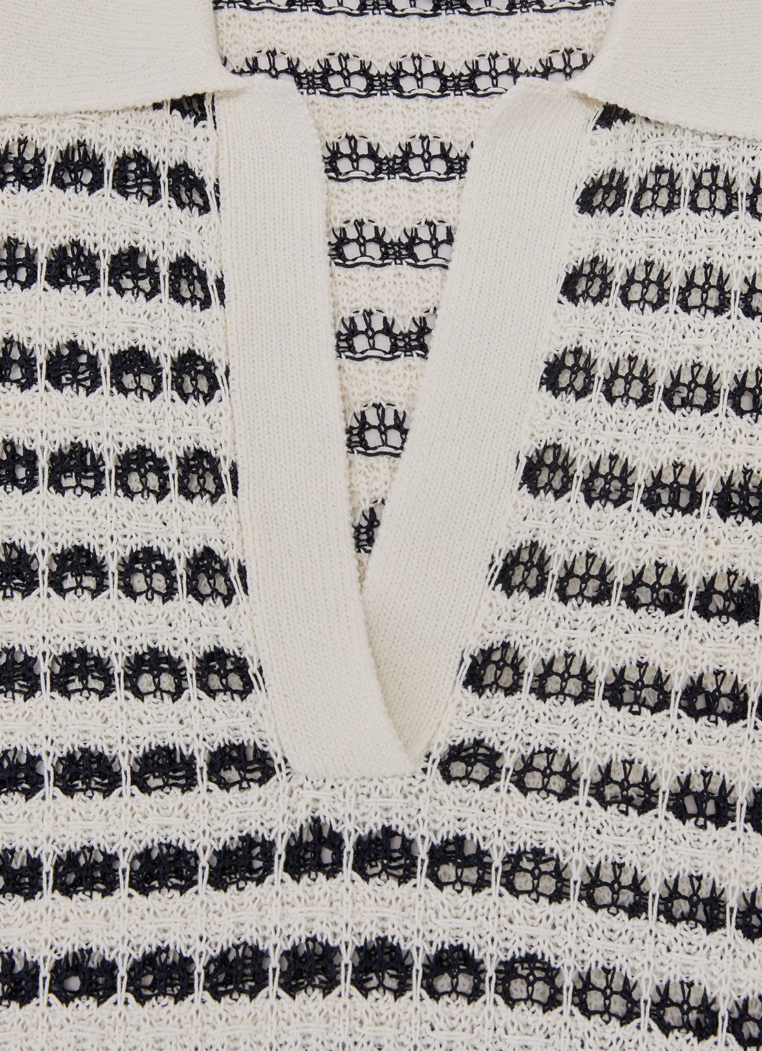 Reiss Gemma tuniek met opengewerkt dessin - detail 6 gebroken wit