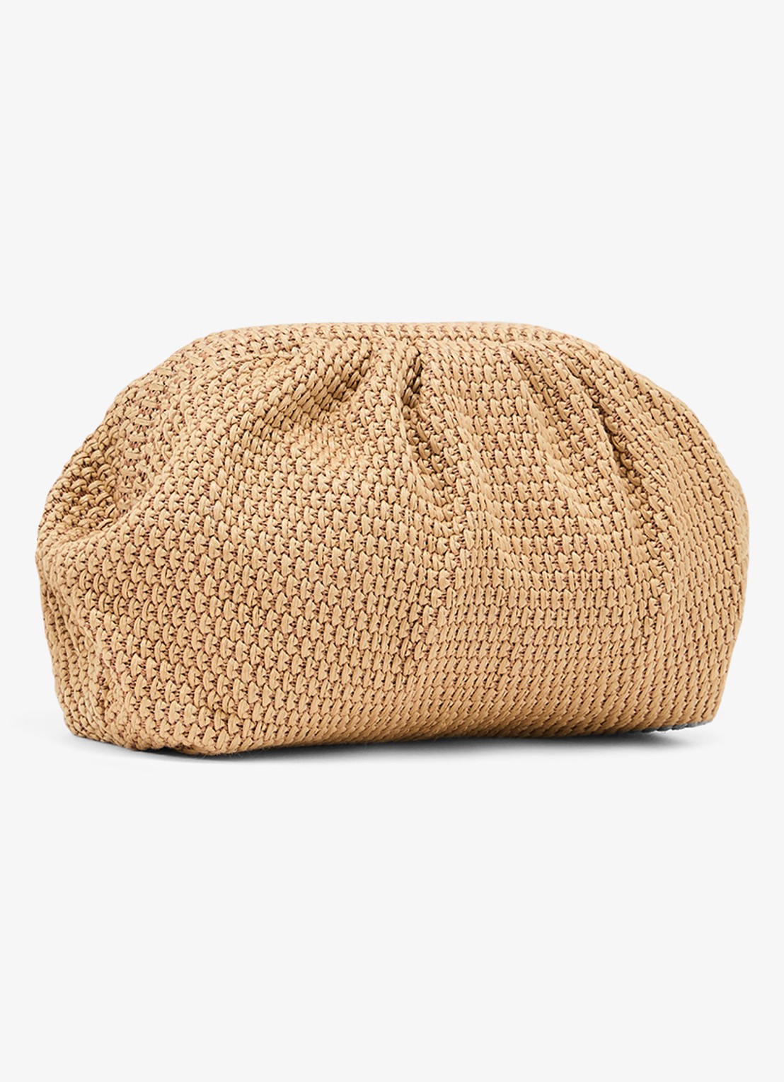 Reiss Georgia clutch met gevlochten detail en afneembare schouderriem - detail beige