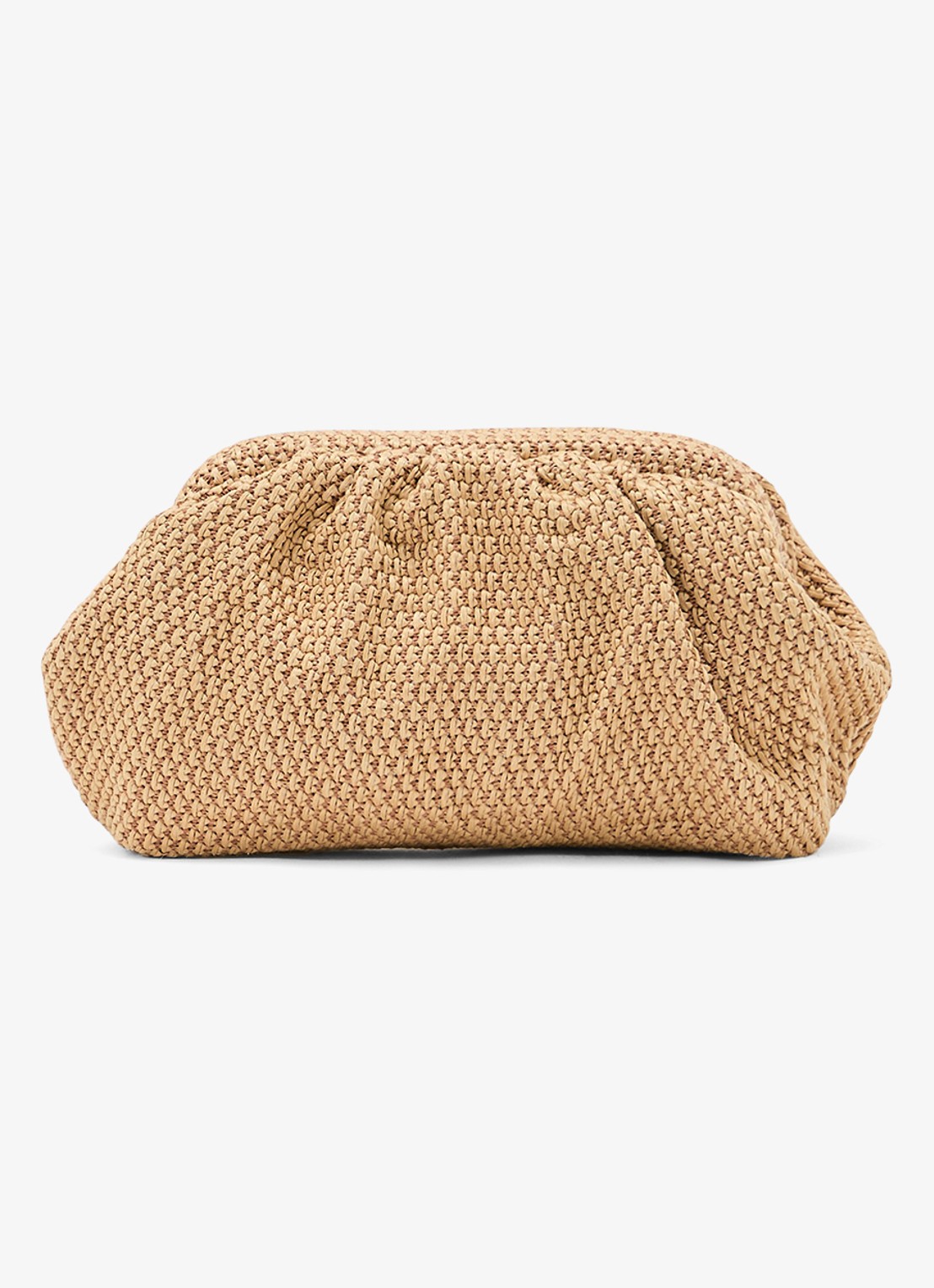 Reiss Georgia clutch met gevlochten detail en afneembare schouderriem - detail 2 beige