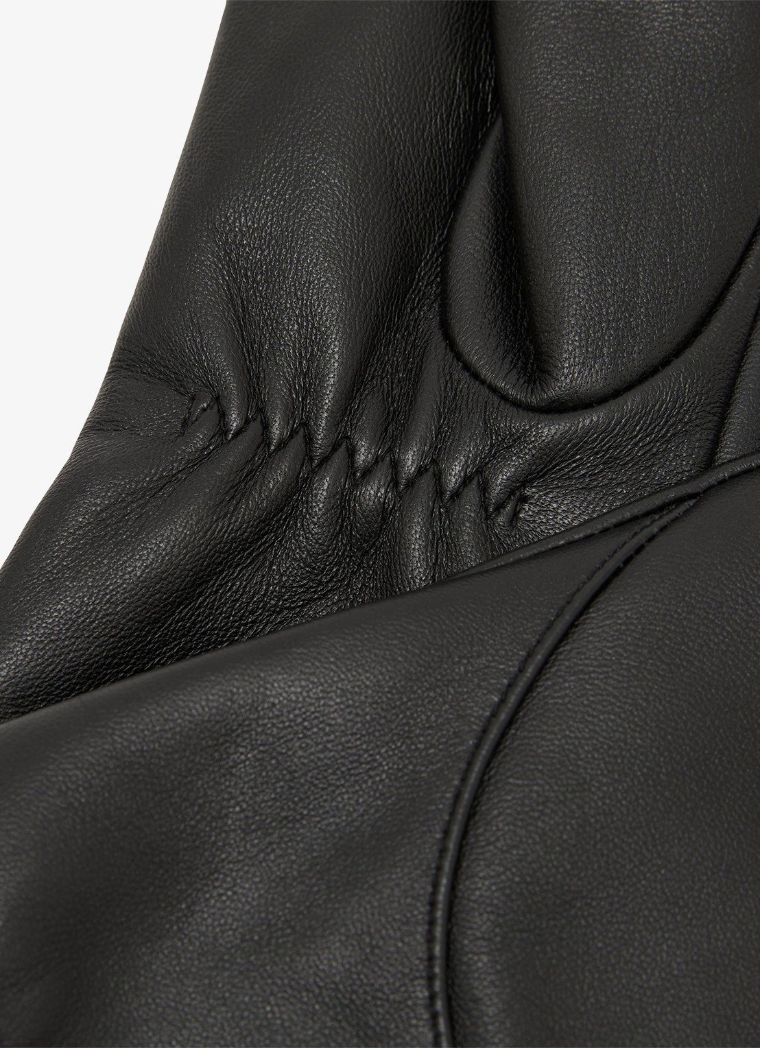 Reiss Georgia handschoenen van schapenleer met voering in kasjmierblend - detail 2 black / zwart