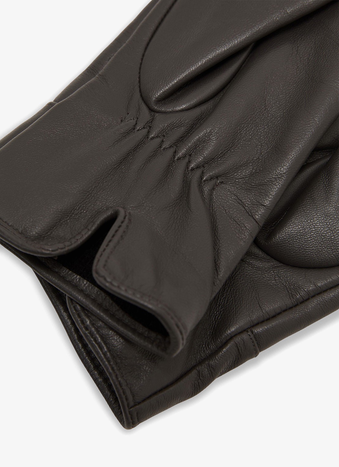 Reiss Georgia handschoenen van schapenleer met voering in kasjmierblend - detail 3 grijs