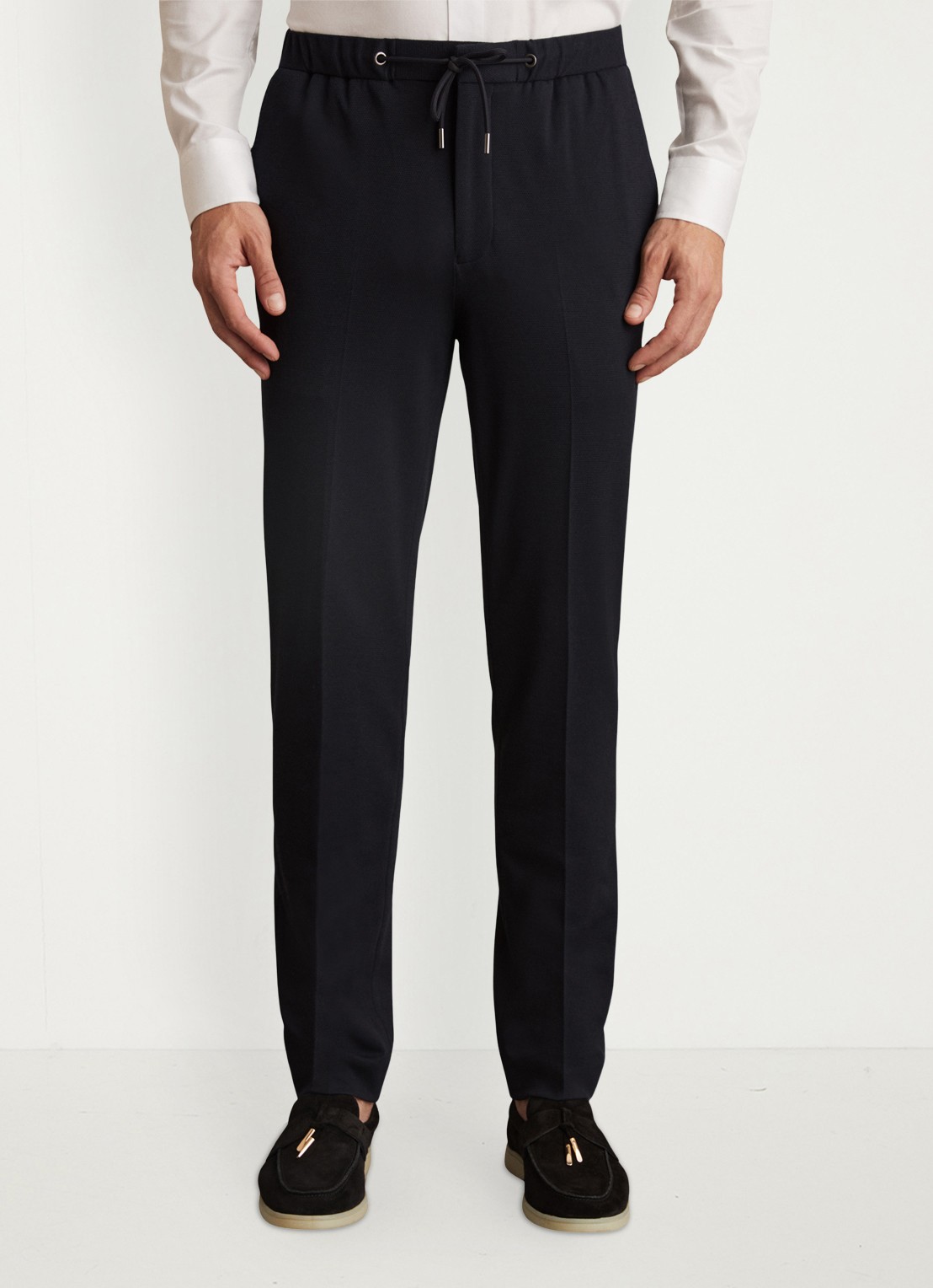 Reiss Gerrard tapered fit broek met trekkoord - detail 4 navy / blauw