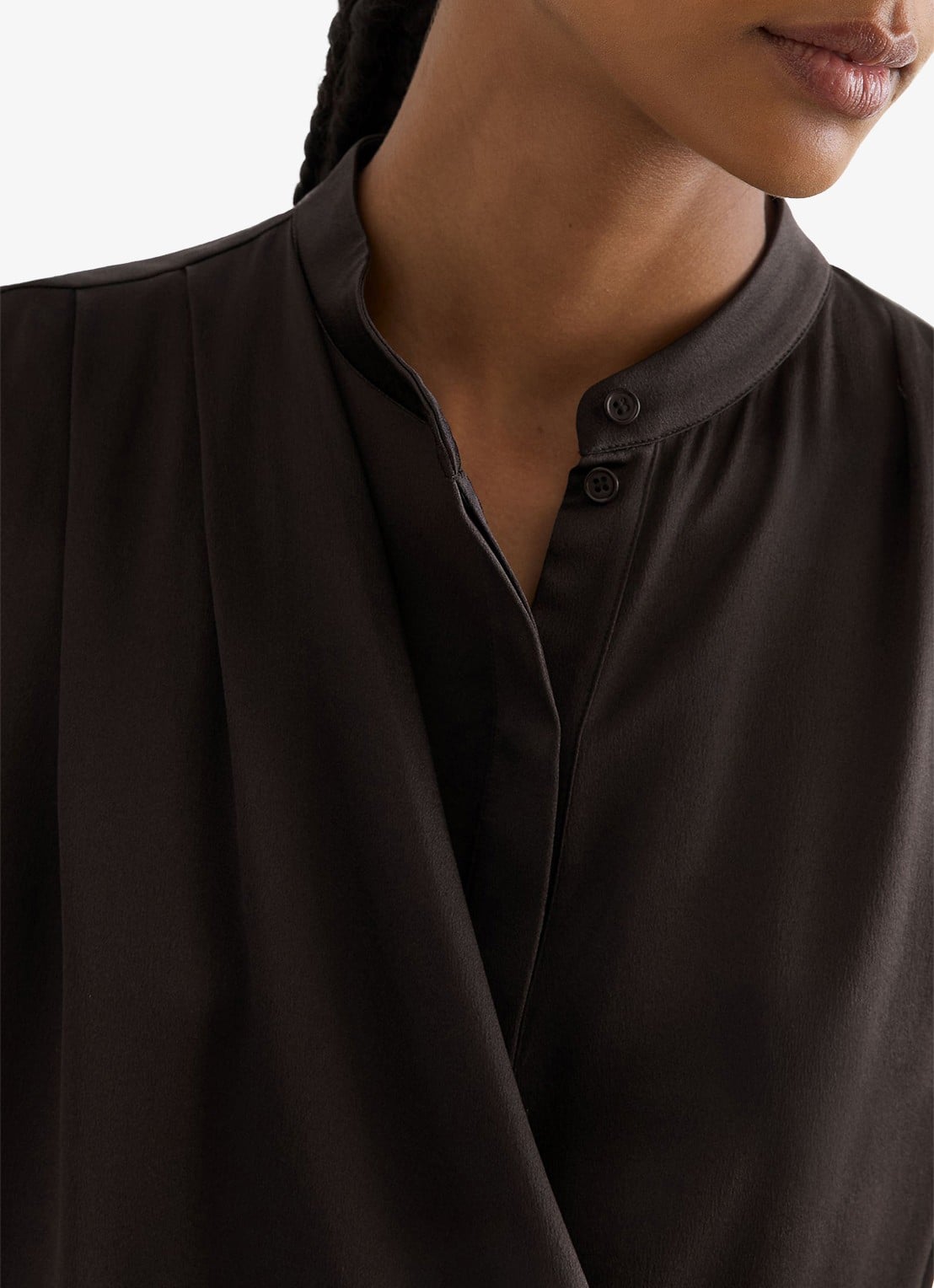 Reiss Gia mouwloze top van zijde  - detail 5 antraciet