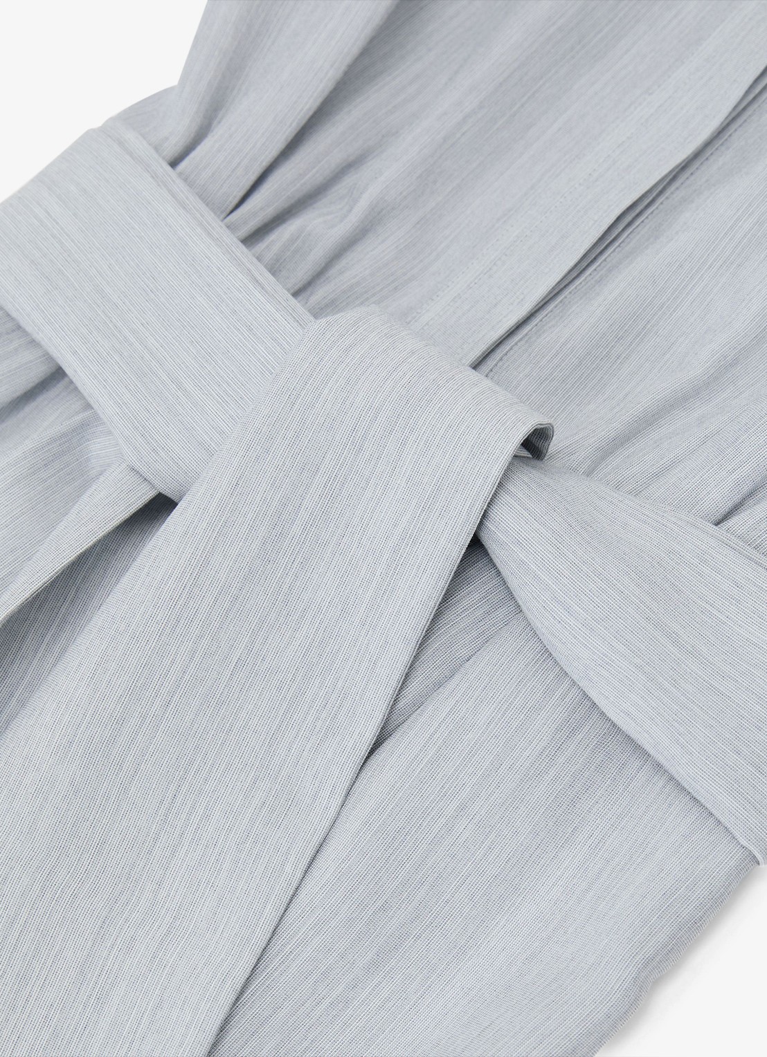 Reiss Gianna midi blousejurk in lyocellblend met strikceintuur - detail 5 blue / blauw