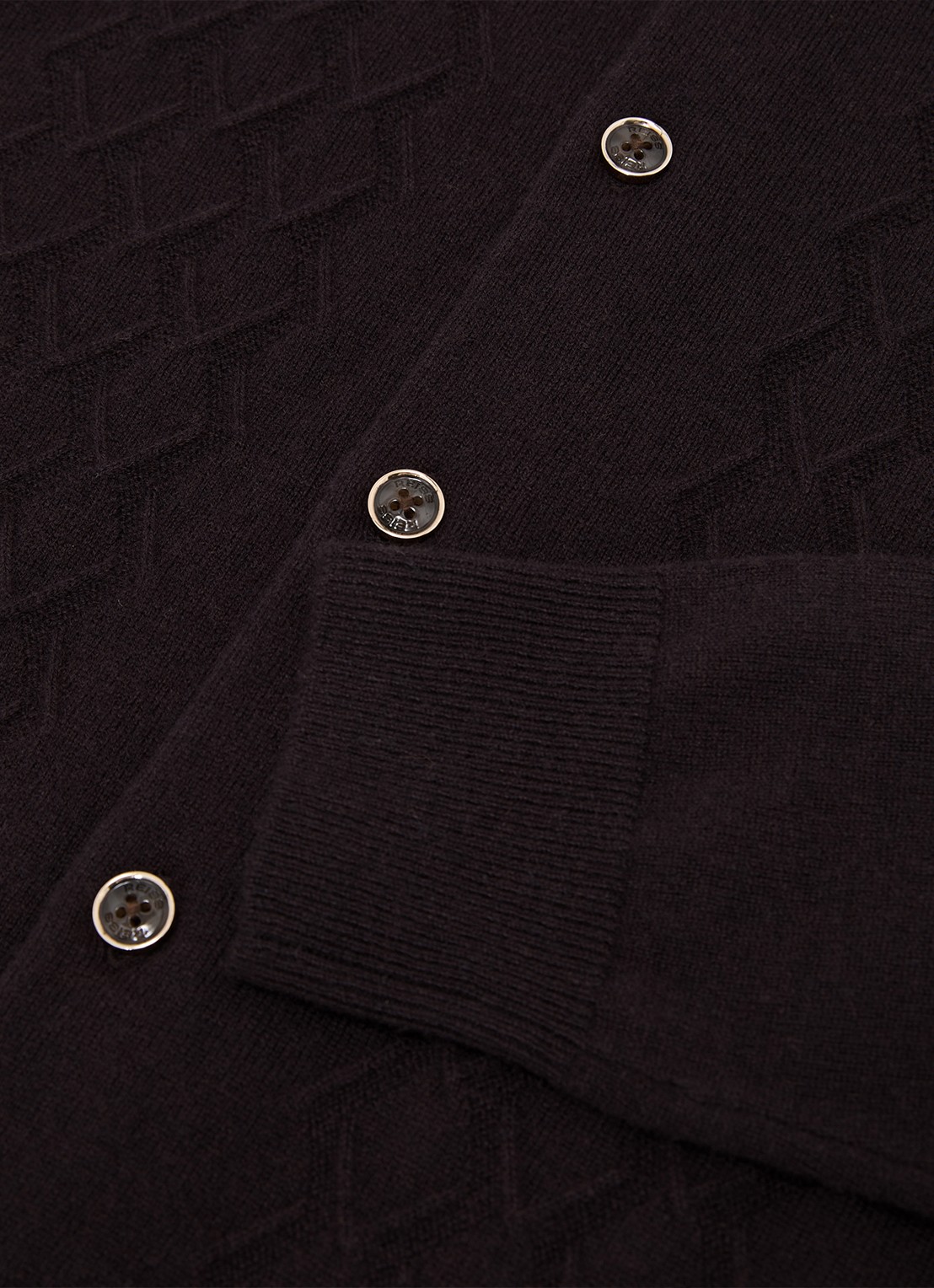 Reiss Gideon fijngebreid vest van wol - detail 3 chocoladebruin