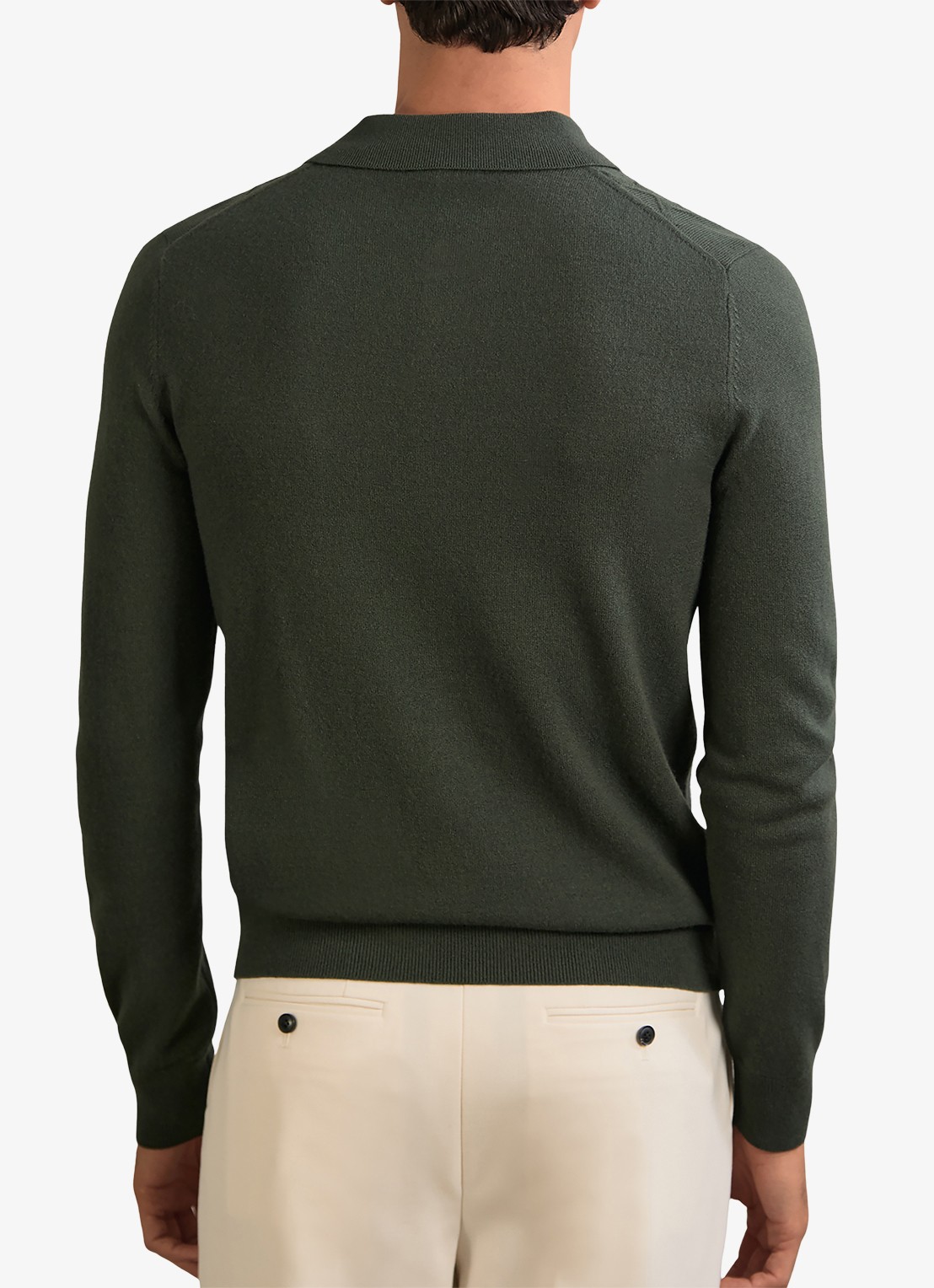 Reiss Gideon vest met textuur - achterkant 5 donkergroen