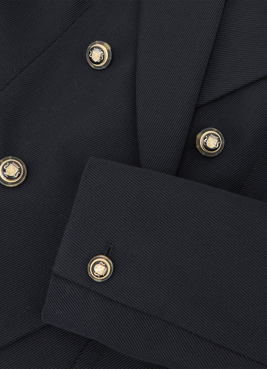 Reiss Gigi double-breasted blazer in wolblend met steekzakken - detail 6 blauw