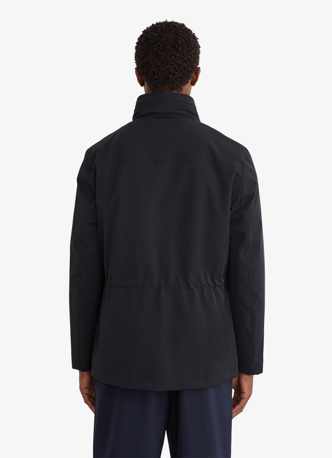 Reiss GLICK gewatteerde jas met capuchon  - achterkant 7 navy / blauw