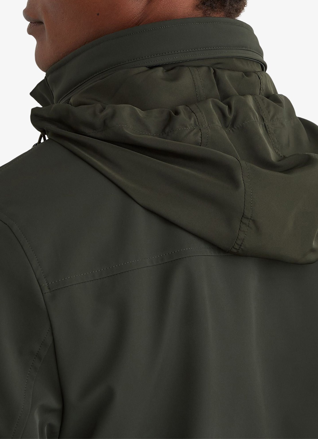 Reiss GLICK gewatteerde jas met capuchon  - detail 2 donkergroen