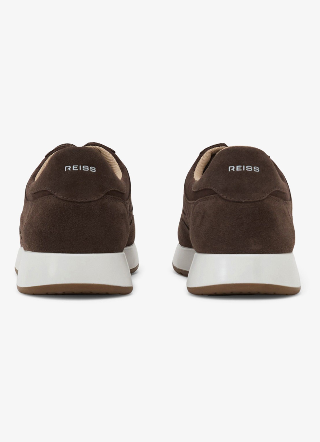 Reiss Grant sneaker van suède - achterkant 4 donkerblauw