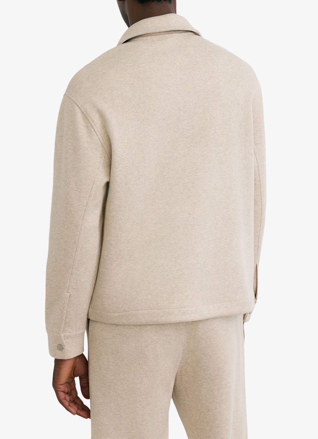 Reiss Gray fijngebreide trui in wolblend met polokraag - achterkant 7 beige