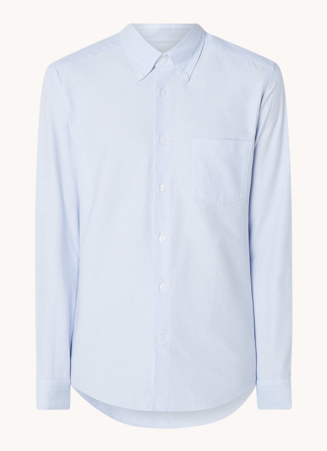 Reiss Greenwich slim fit overhemd met borstzak - voorkant 2 lichtblauw