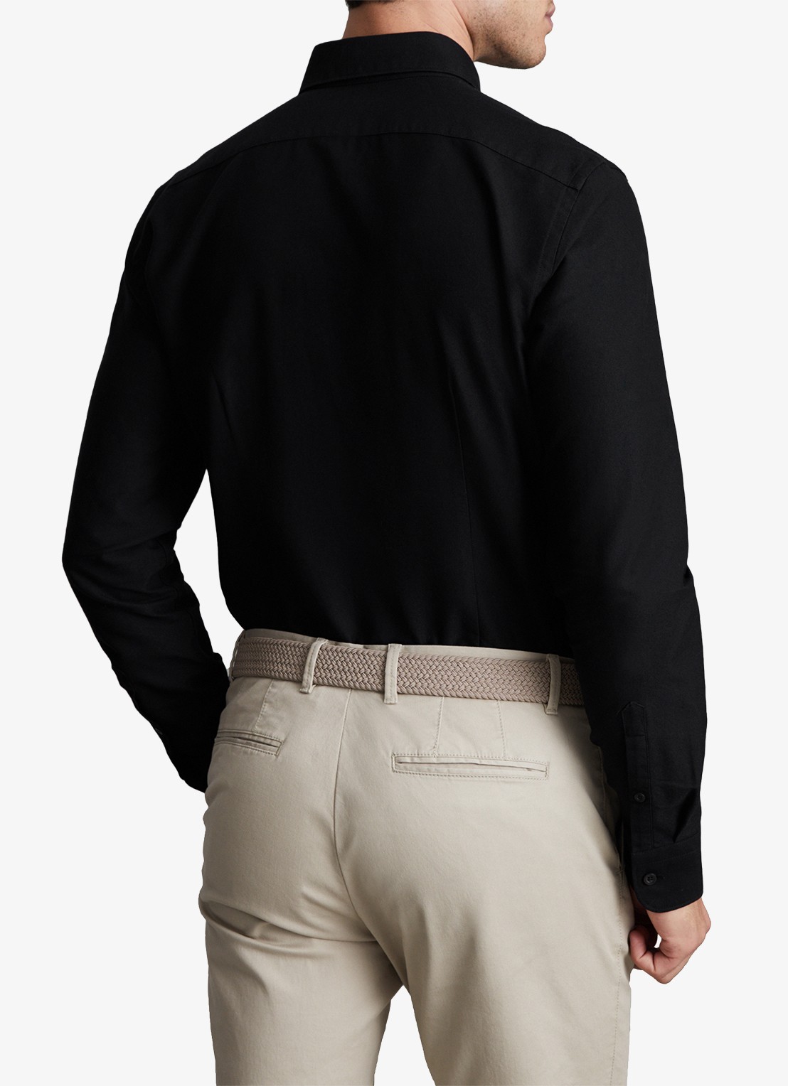 Reiss Greenwich slim fit overhemd met borstzak - achterkant black / zwart